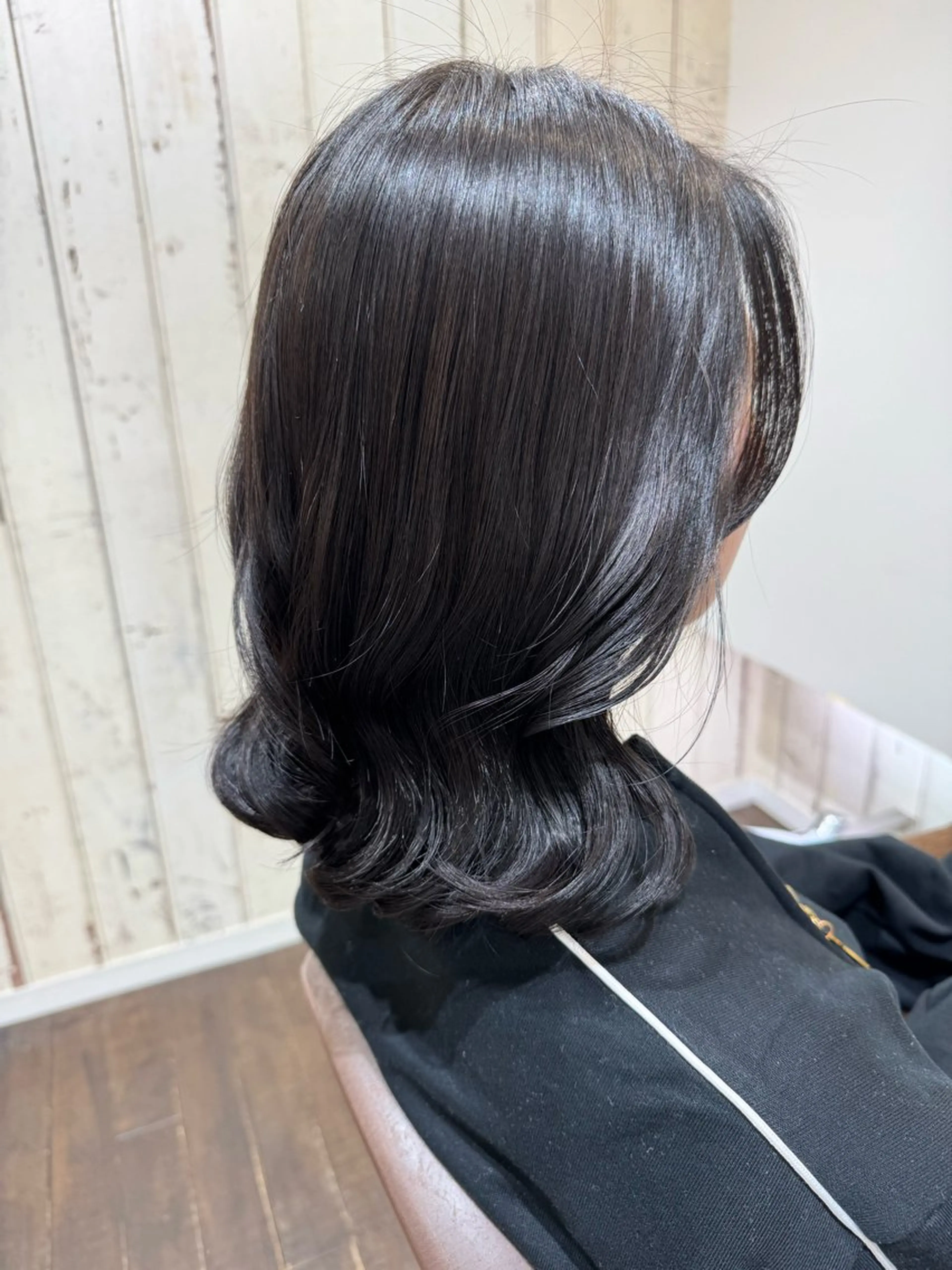 ミディアム パーマ カット パーマ GO TODAY シェアサロン 銀座Arc店所属・デジタルパーマ🫧 韓国風ヘア🫧サクラのヘアスタイル