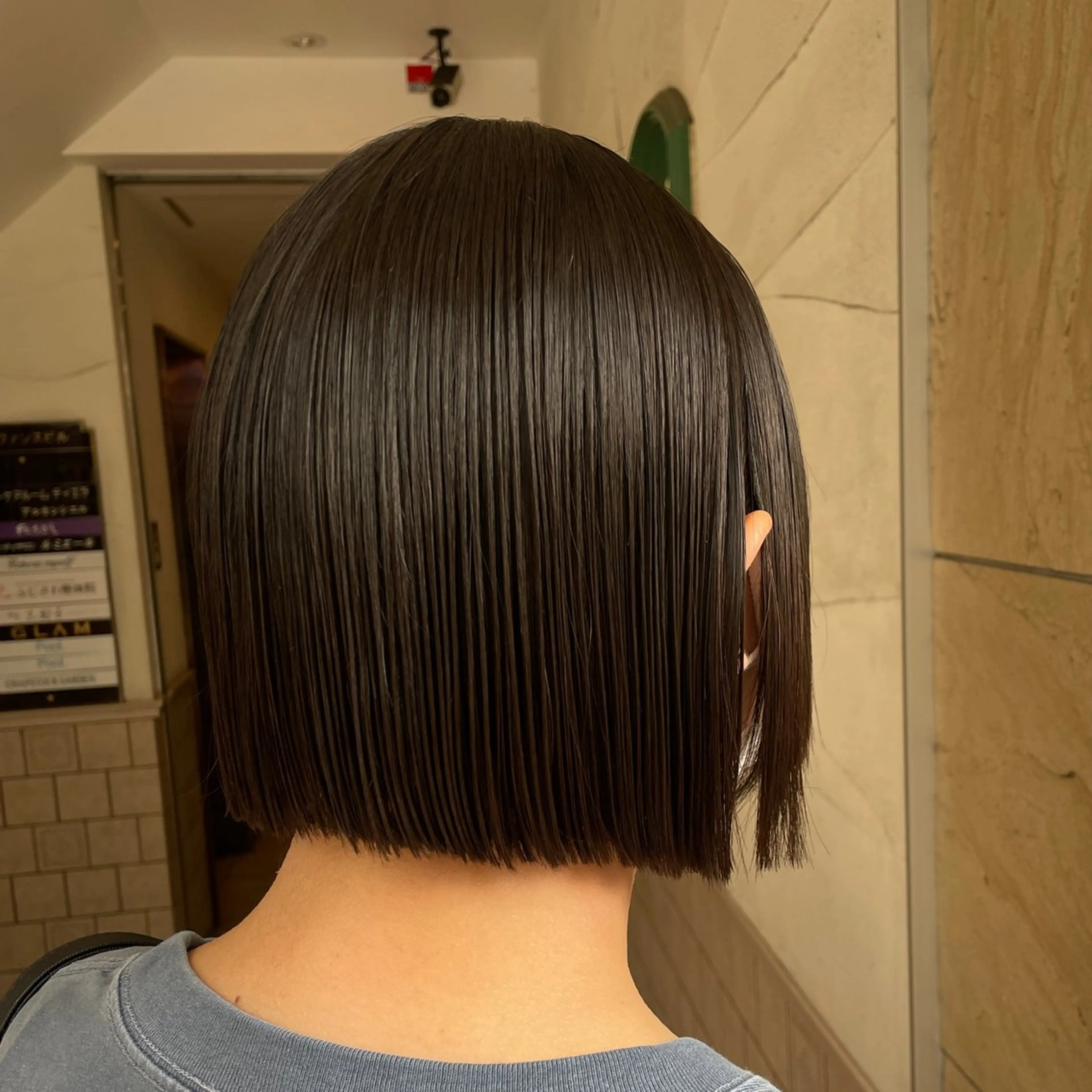 セミロング パーマ 透けカラー/ アレンジ/篠崎渚彩のヘアスタイル