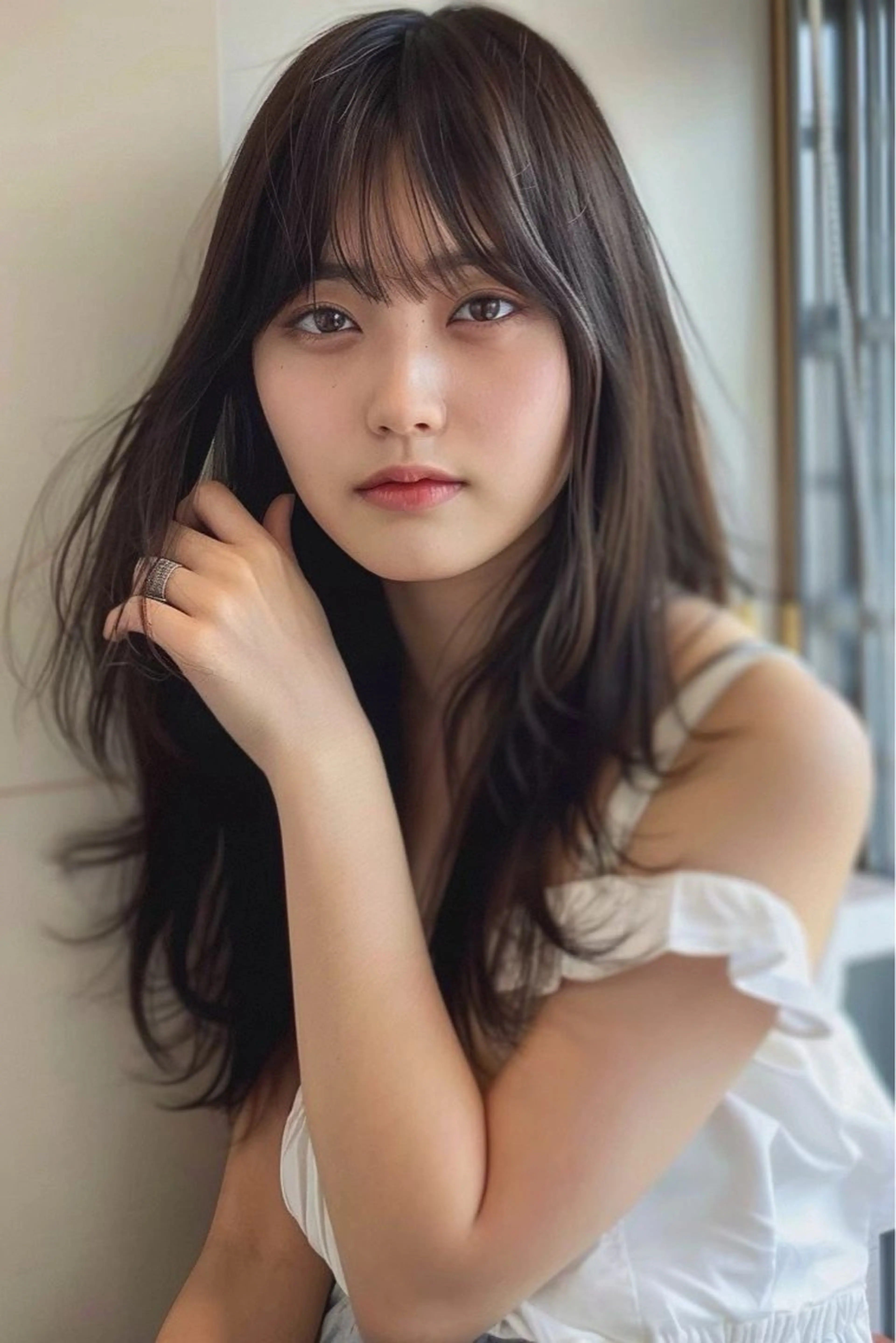 ロング カラー カット ヘアカラー トリートメント 最新ケアカラー 髪質改善YUTOのヘアスタイル