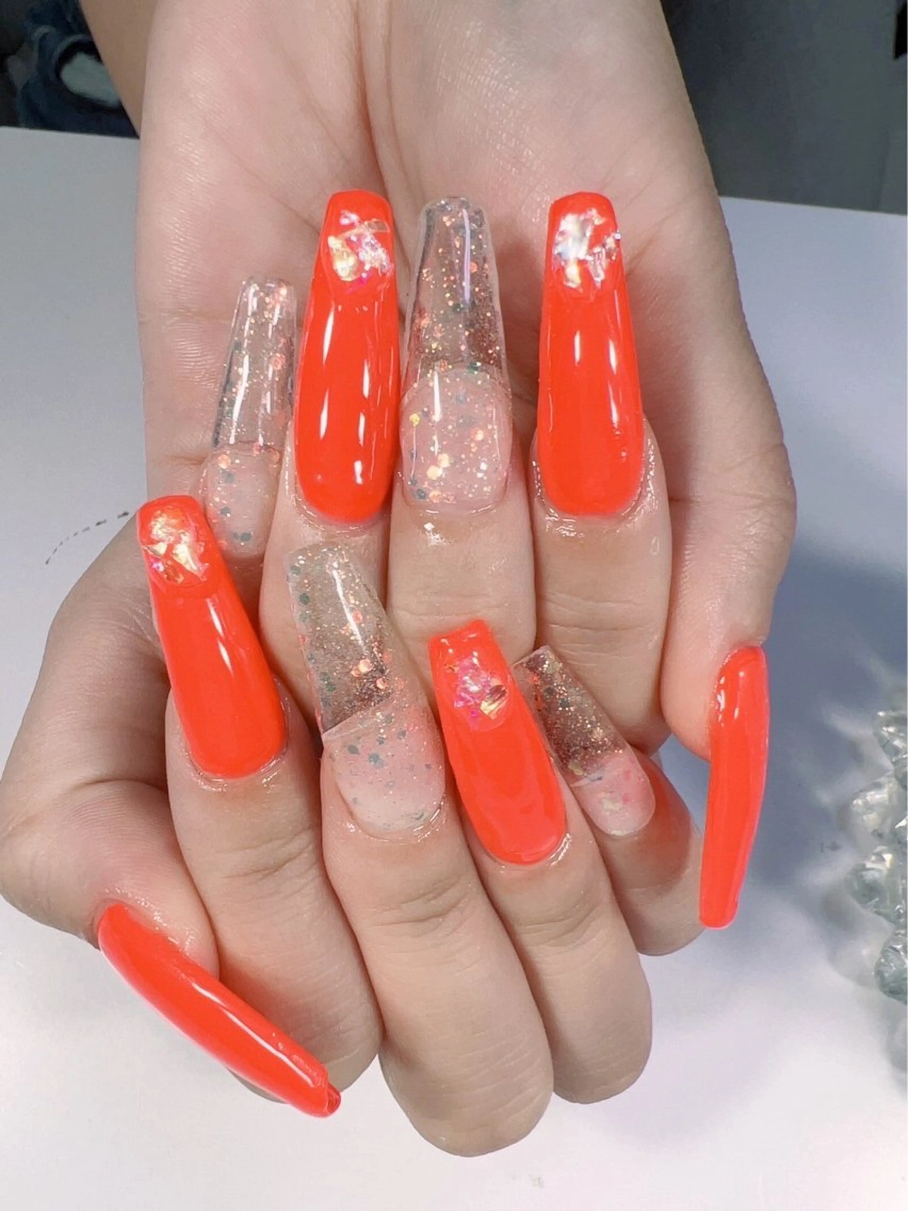 ⭐️長さ出し格安地域No.1⭐️【オフ無し】長さ出し＋シンプルコース💅の写真