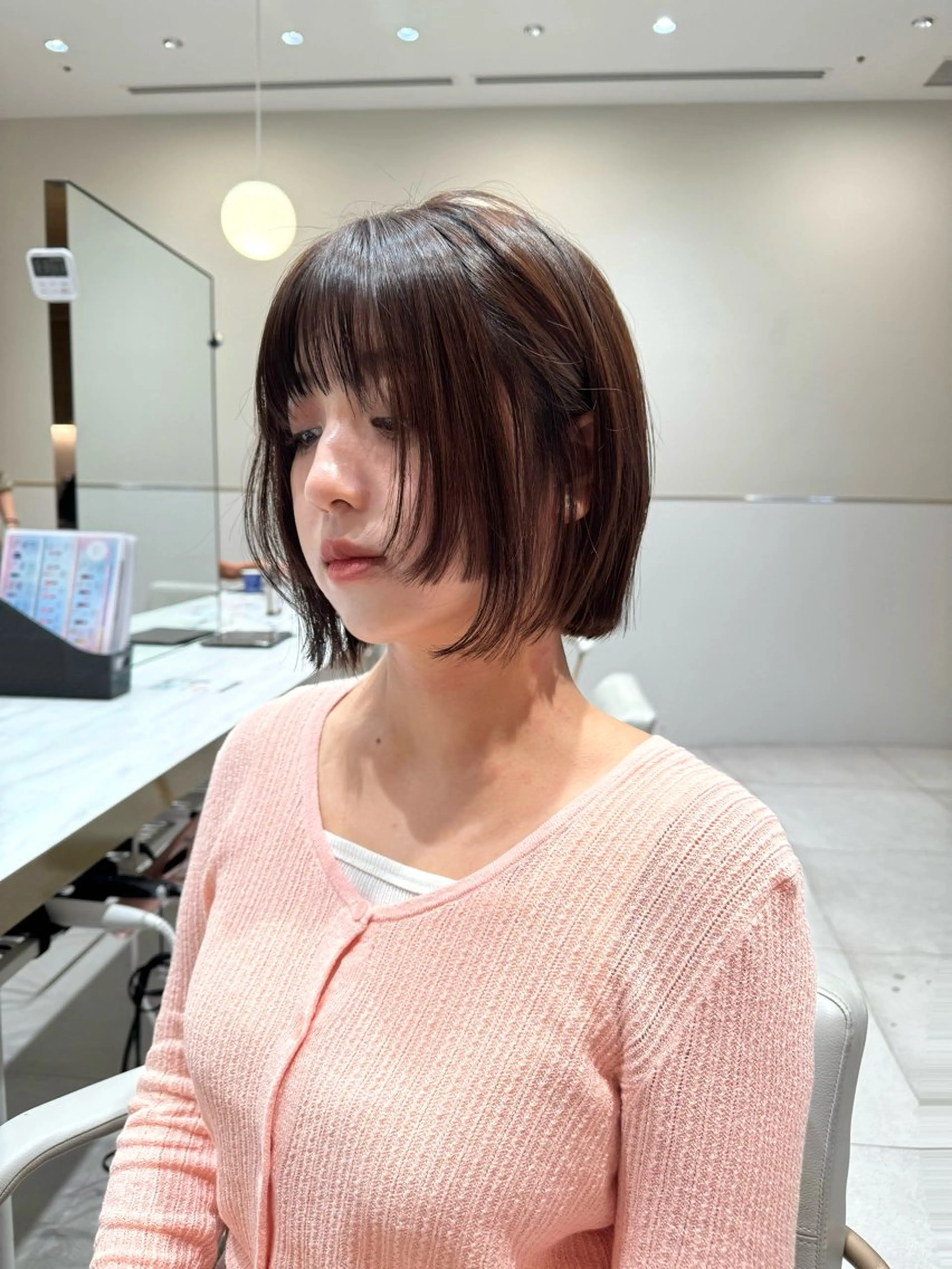 ショート カラー パーマ ヘアアレンジ 切りっぱなしボブ ショートボブ ボブ 姫カット ショートヘア カット ヘアカラー トリートメント ヘアセット 小野寺瑞希 /最小顔カットのヘアスタイル
