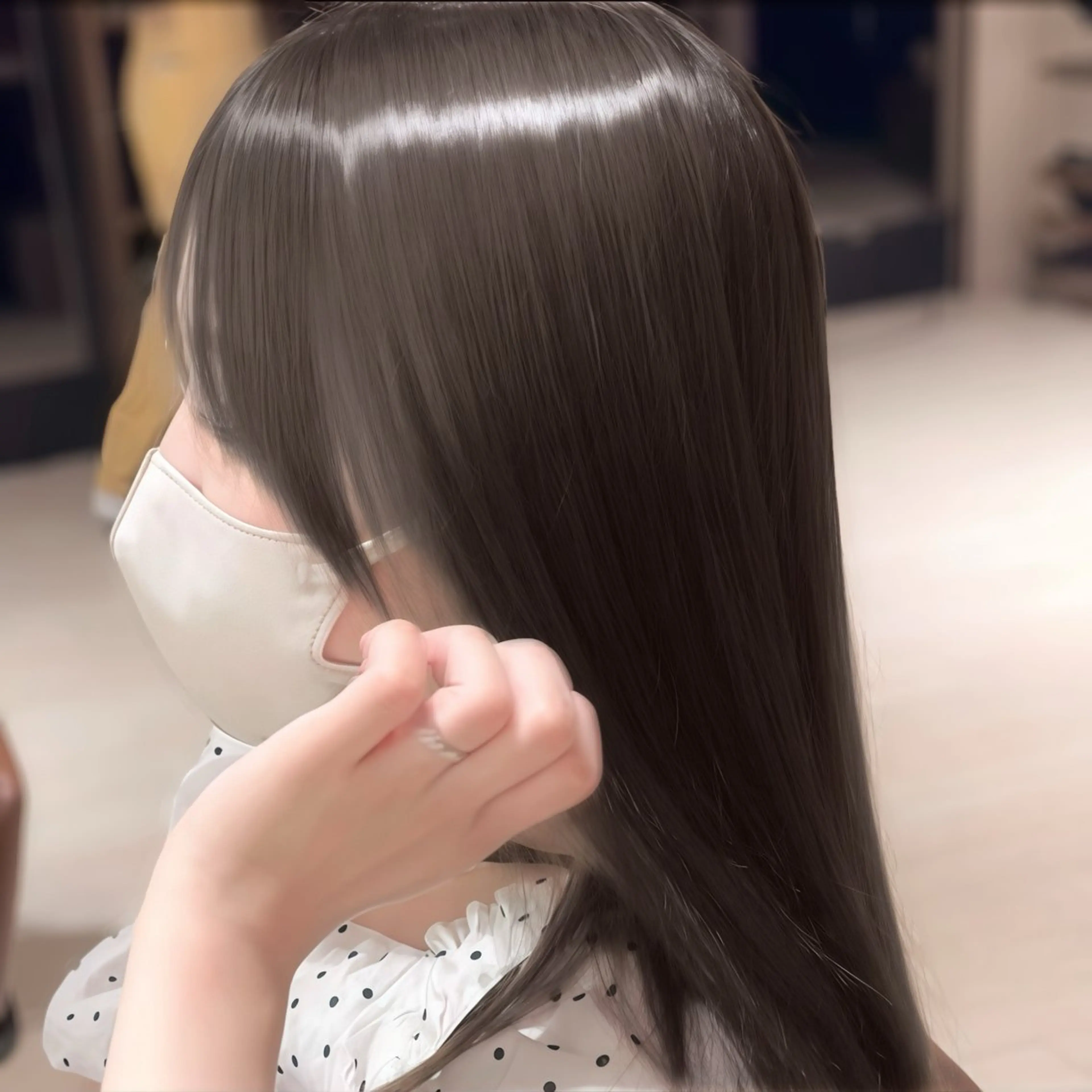 ロング くびれヘア 髪質改善 韓国風ヘア 縮毛矯正 酸性ストレート カット 縮毛矯正 トリートメント 韓国ヘア🇰🇷× 髪質改善🫧テルのヘアスタイル