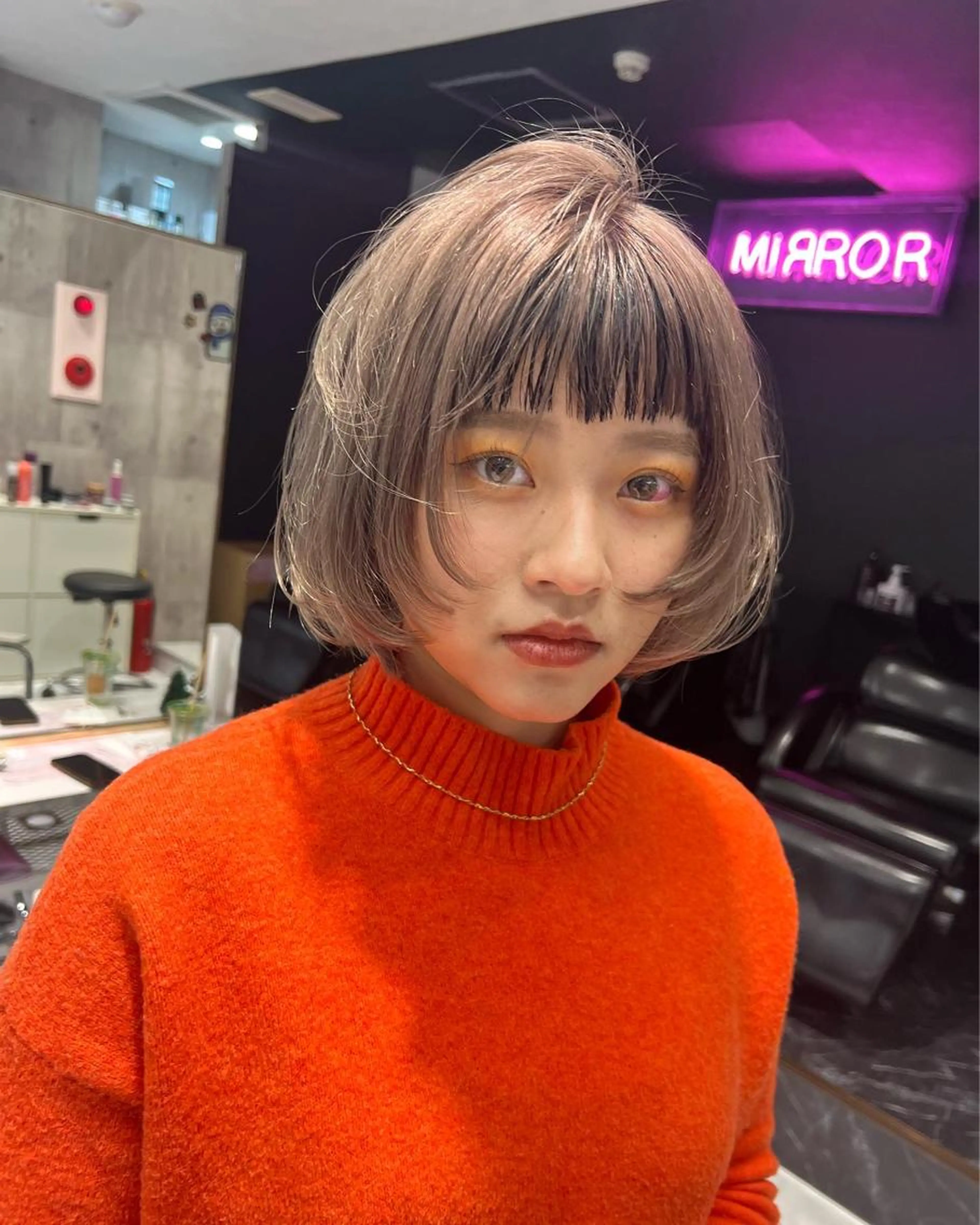 【フェイスフレーミングはこちら】(ブリーチ＋ケアカラー＋トリートメント)#デザインカラー#ポイントブリーチの写真