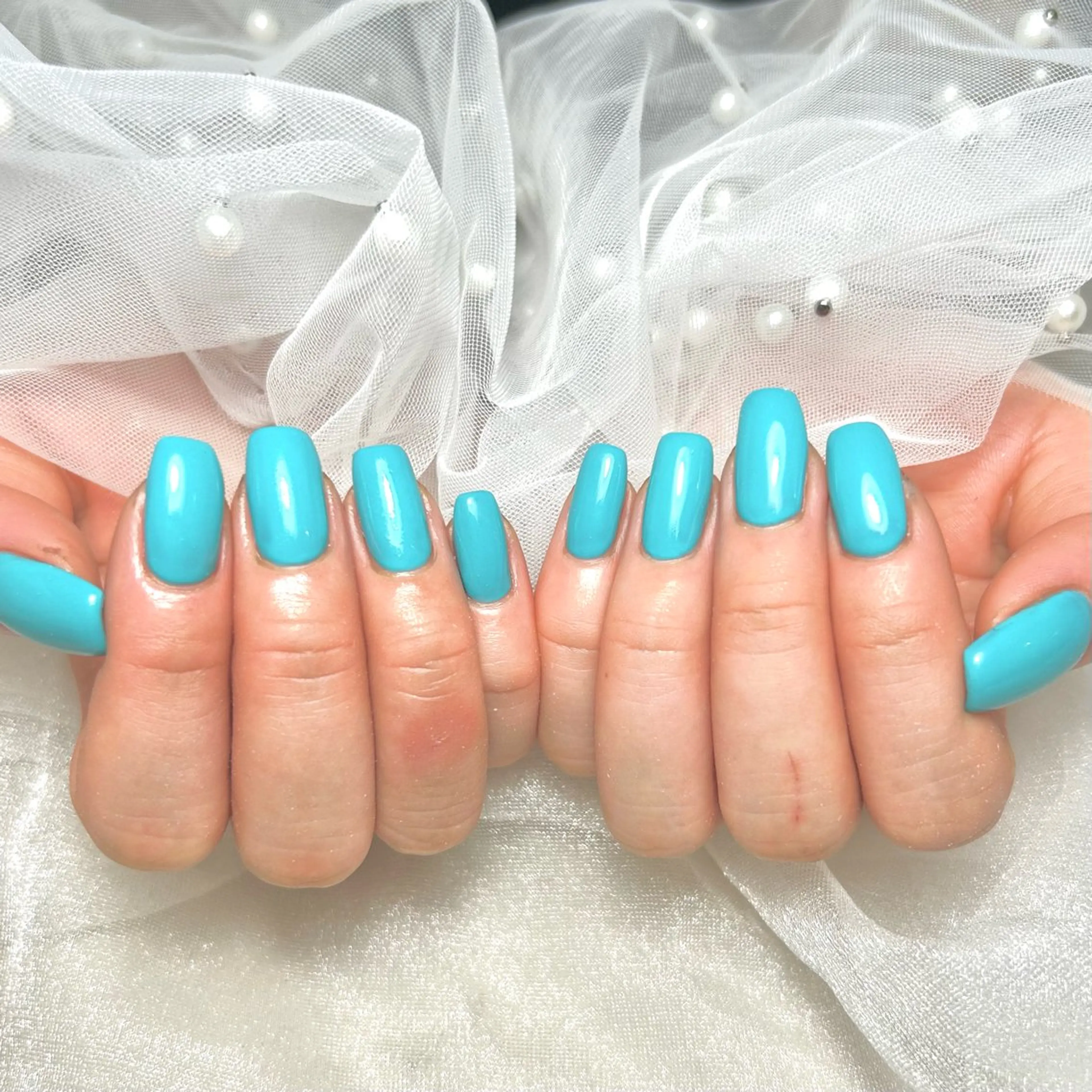 ネイル ブルー グリーン 春ネイル ハンドネイル La suzuran 上前津店 森本のネイルデザイン