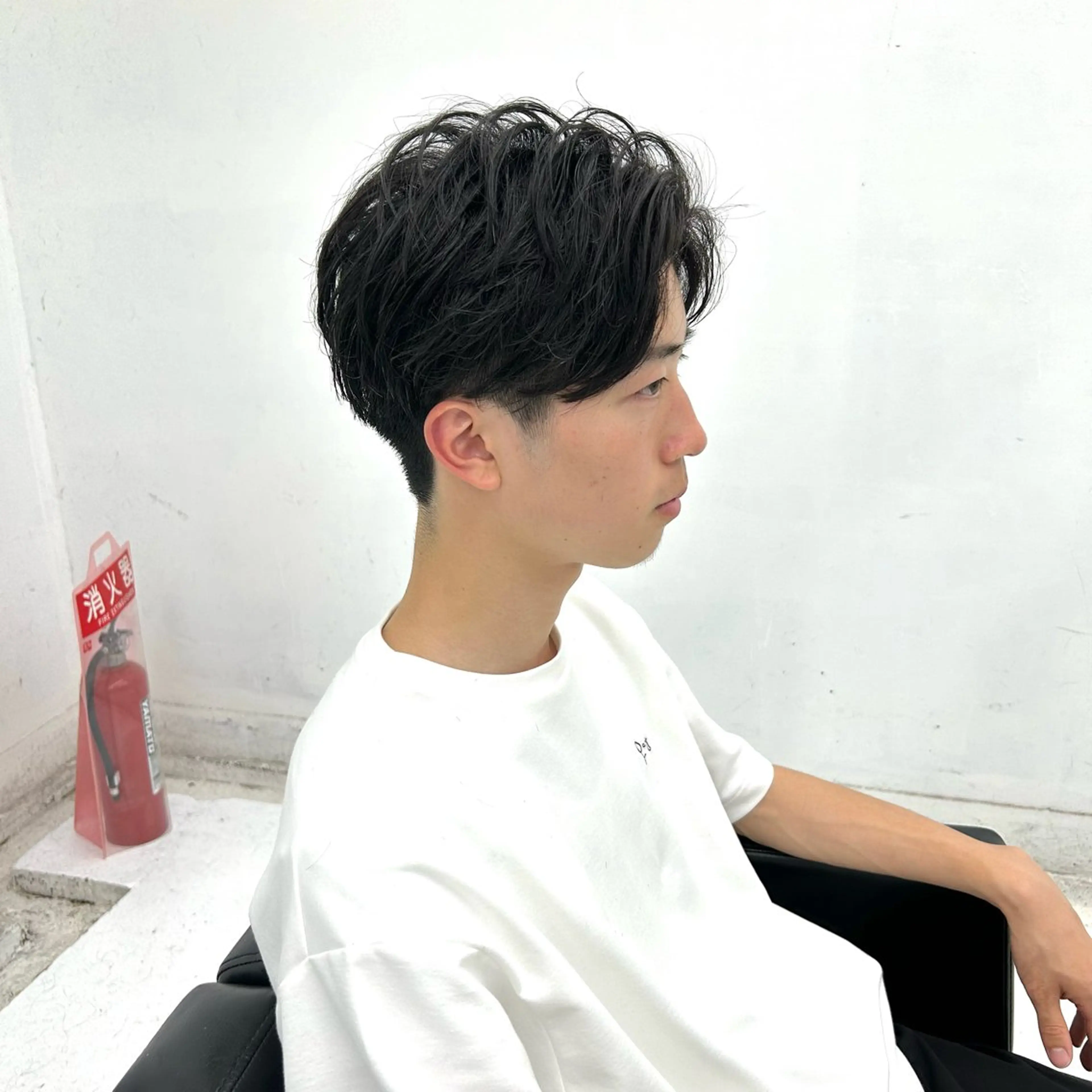 ショート メンズ センターパート カット 【メンズパーマ特化】 🍏網中勇喜のヘアスタイル