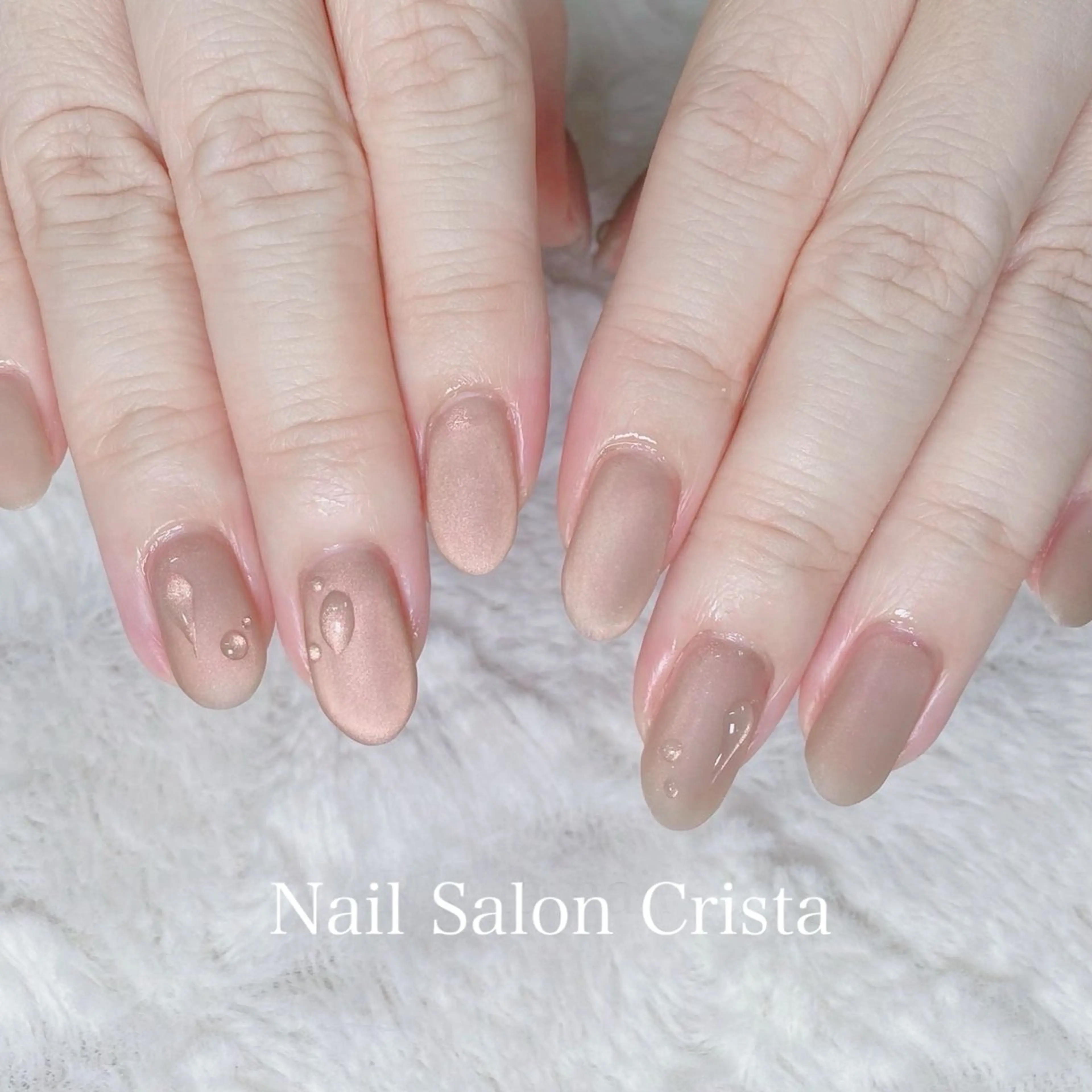 ネイル フットネイル ジェルネイル マグネットネイル オフィスネイル ワンカラーネイル NAILSALON CRISTA所属・🤍CRISTA yui🤍のネイルデザイン