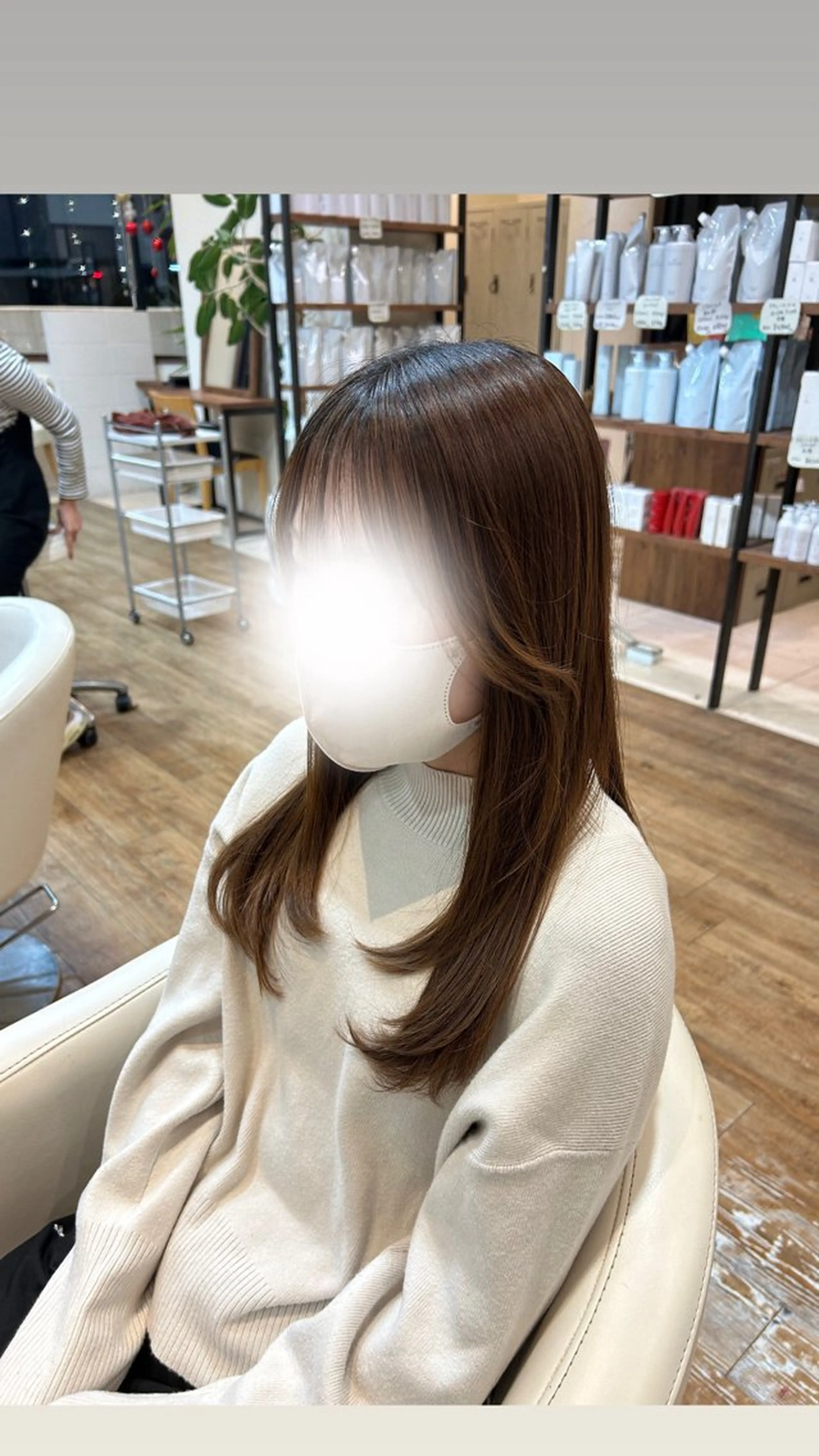 ロング レイヤーカット カット 水木 里咲のヘアスタイル