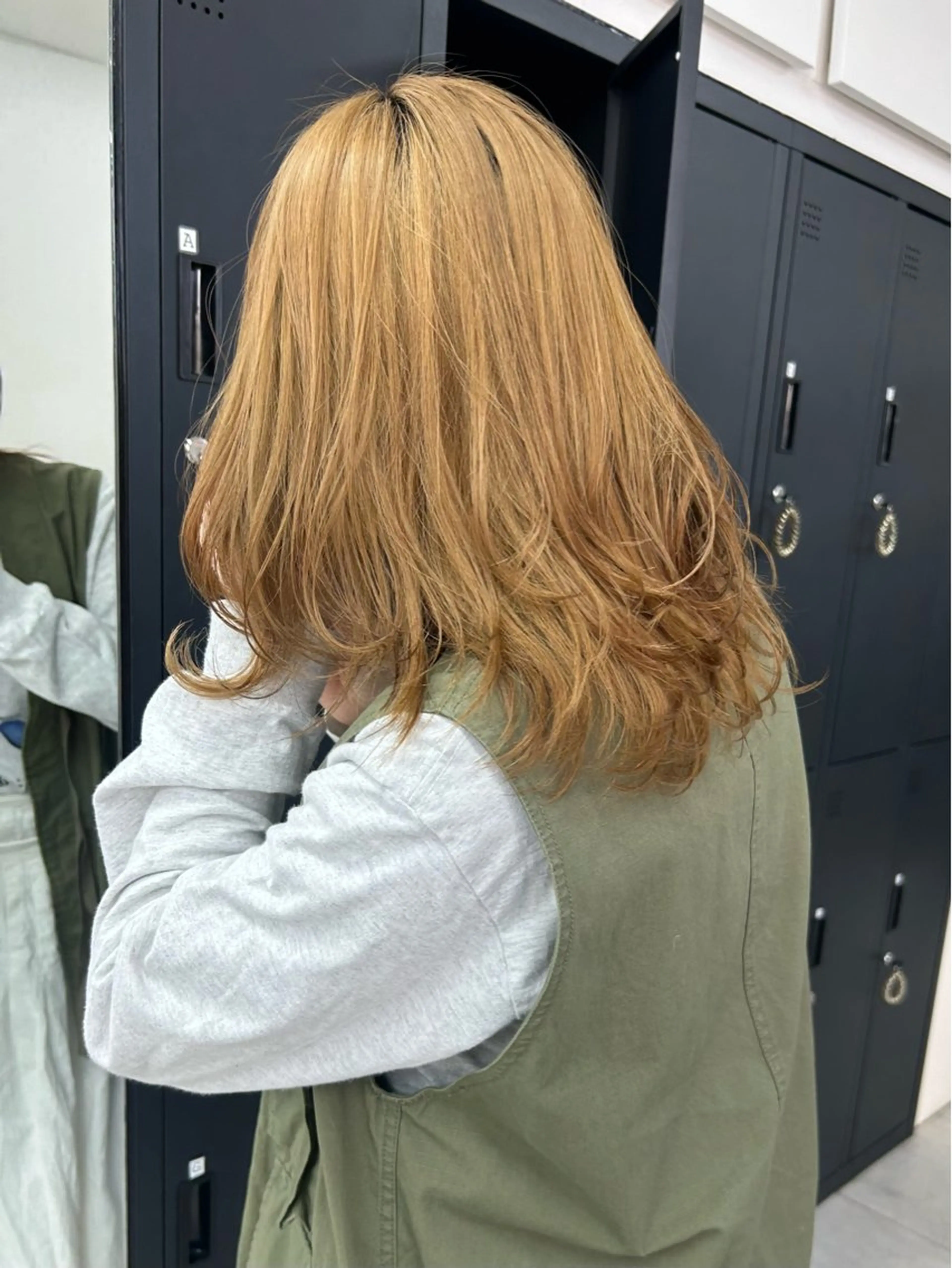 ミディアム レイヤーカット カット ダブルカラー/韓国 ヘア/さわのあかねのヘアスタイル