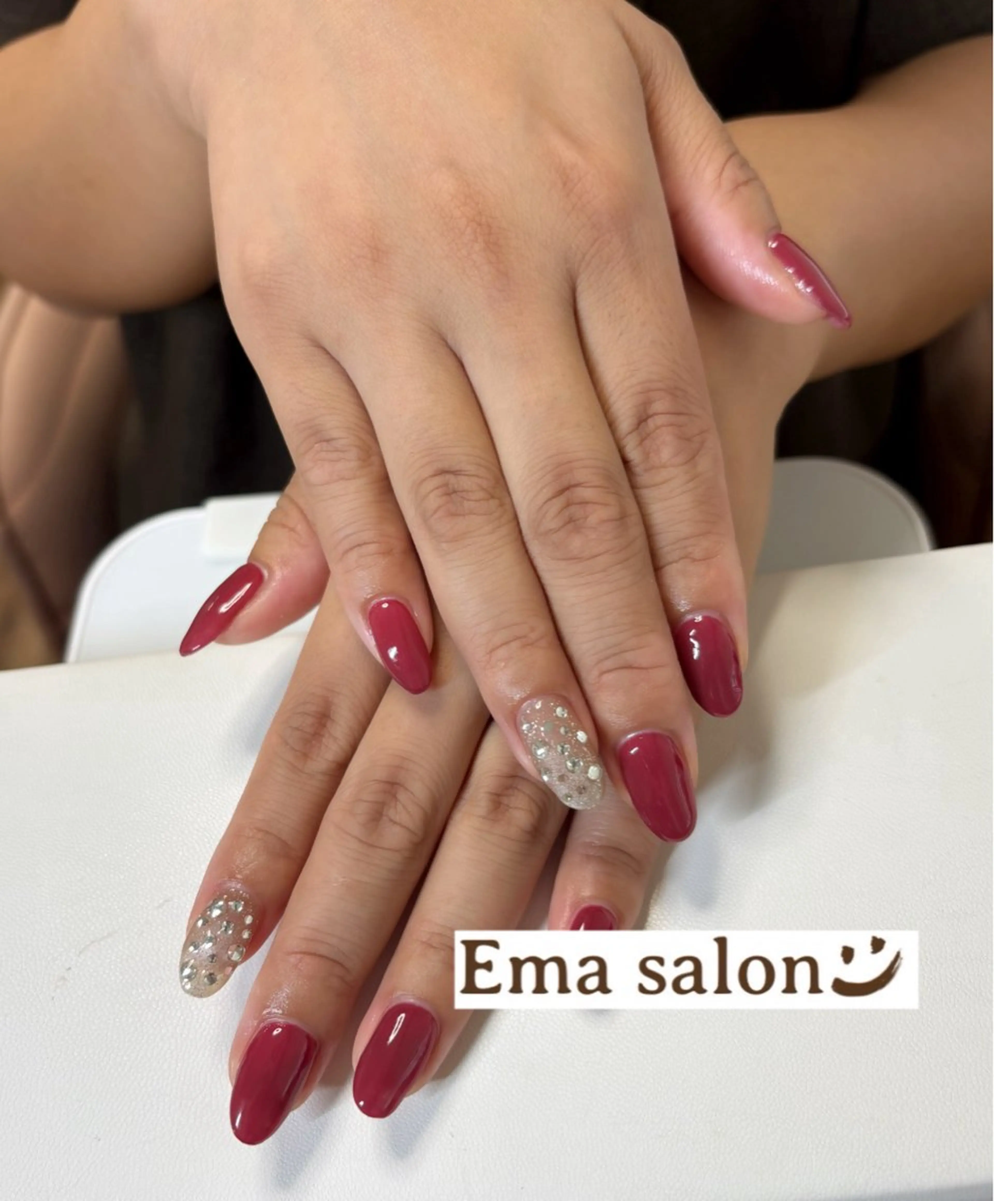 ネイル ボルドー ハンドネイル Ema salon所属・Ema salon hiromiのネイルデザイン