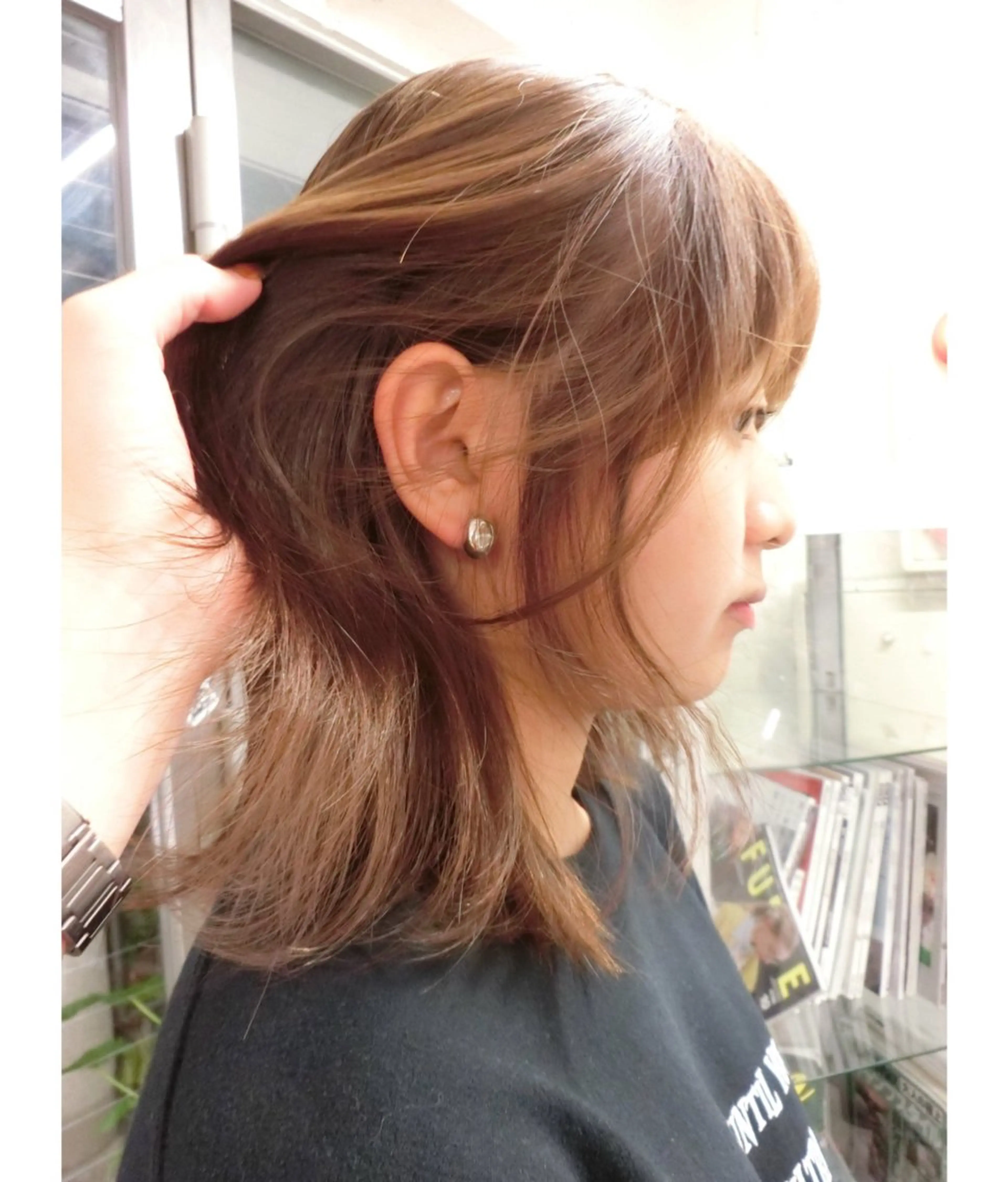 ミディアム カラー ハッシュカット/ MAYAのヘアスタイル