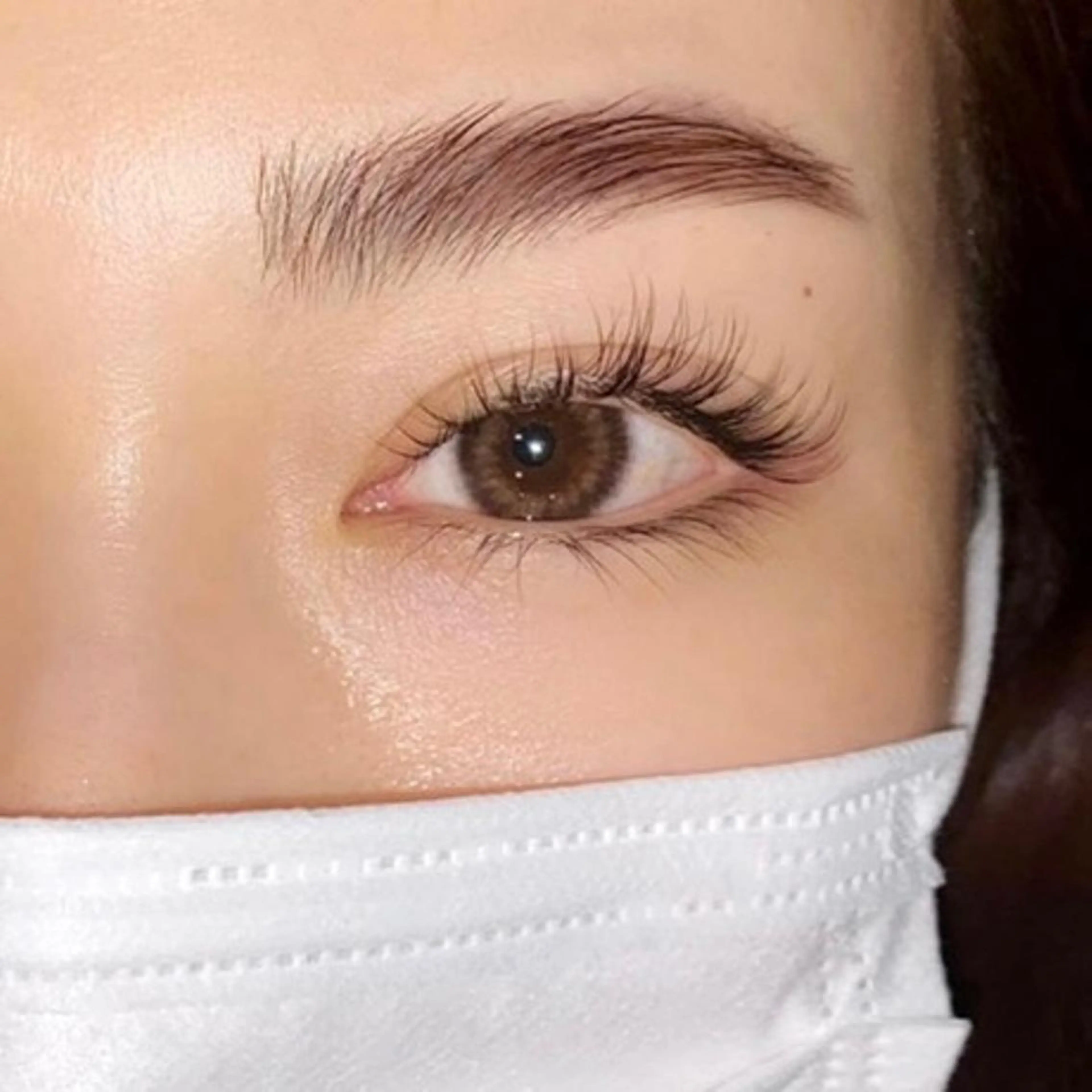 マツエク・マツパ ノンダメージ⭐️ 透明感カラー中田七菜のヘアスタイル