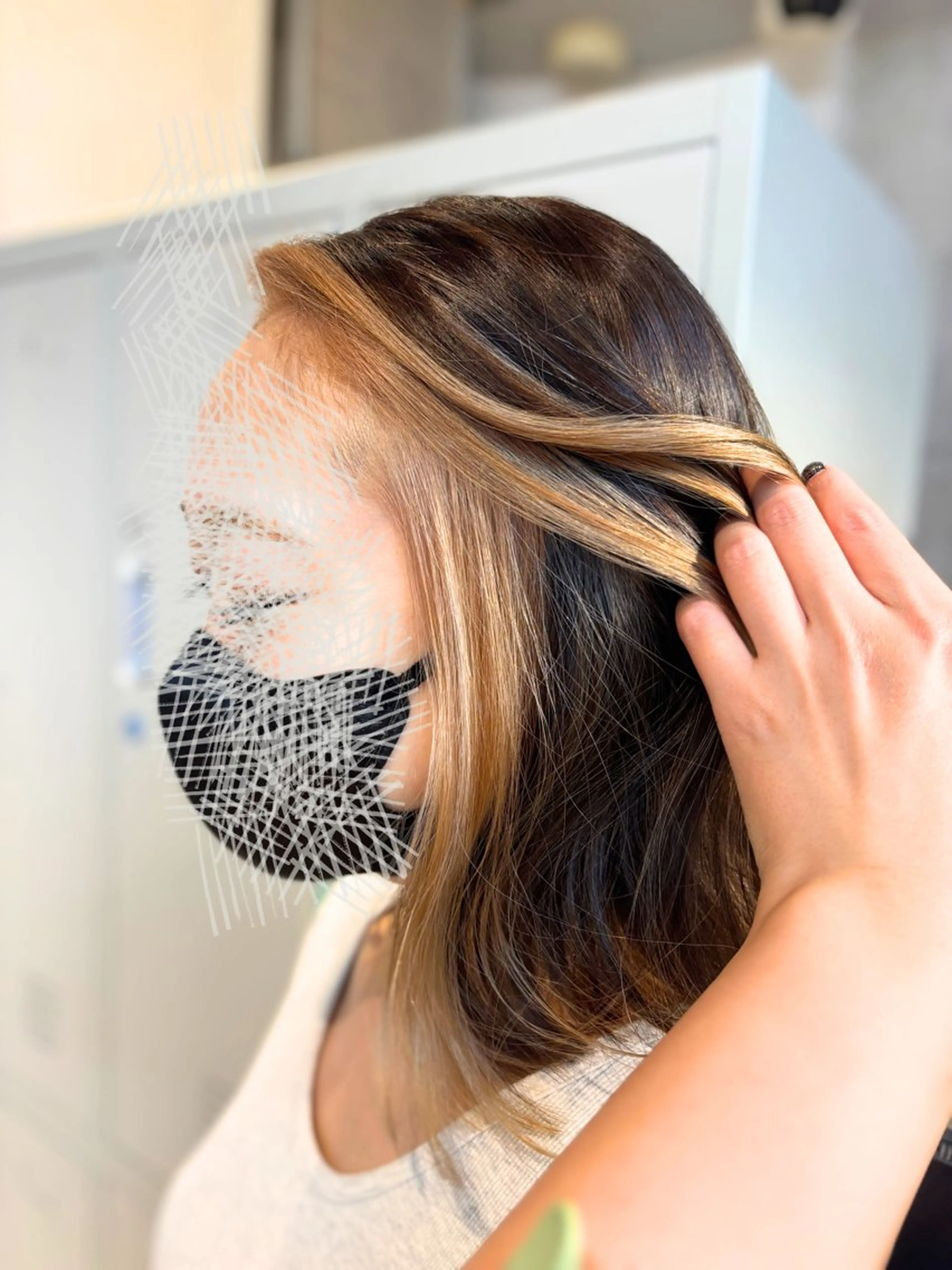 カラー ミストバング  フェイスフレーミング AND LIFE hair&relax所属・TSUBASA🪽 モデルさん募集中のヘアスタイル