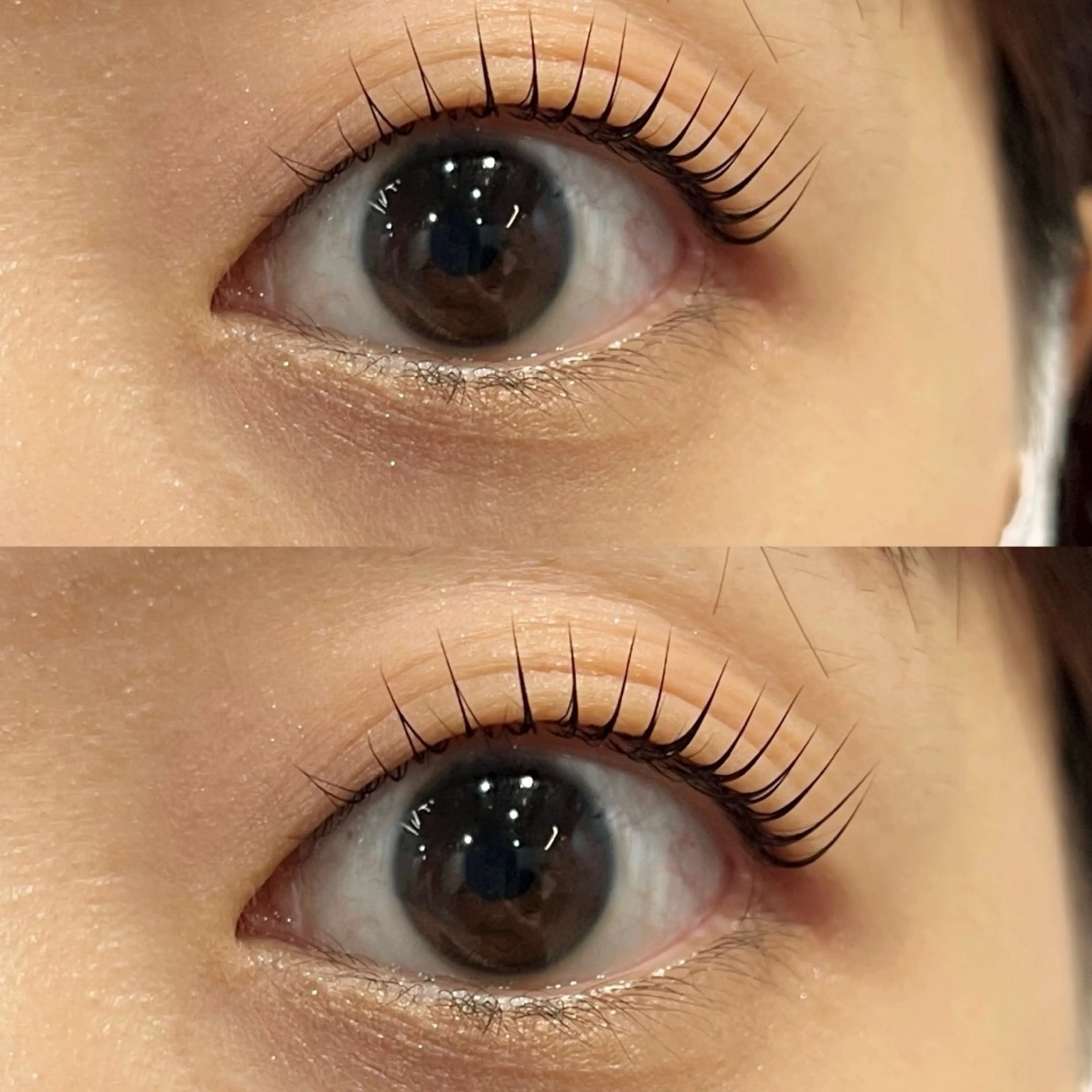 マツエク・マツパ パリジェンヌラッシュリフト マツパ ブリーチなしカラー ダブルカラーエクステのヘアスタイル