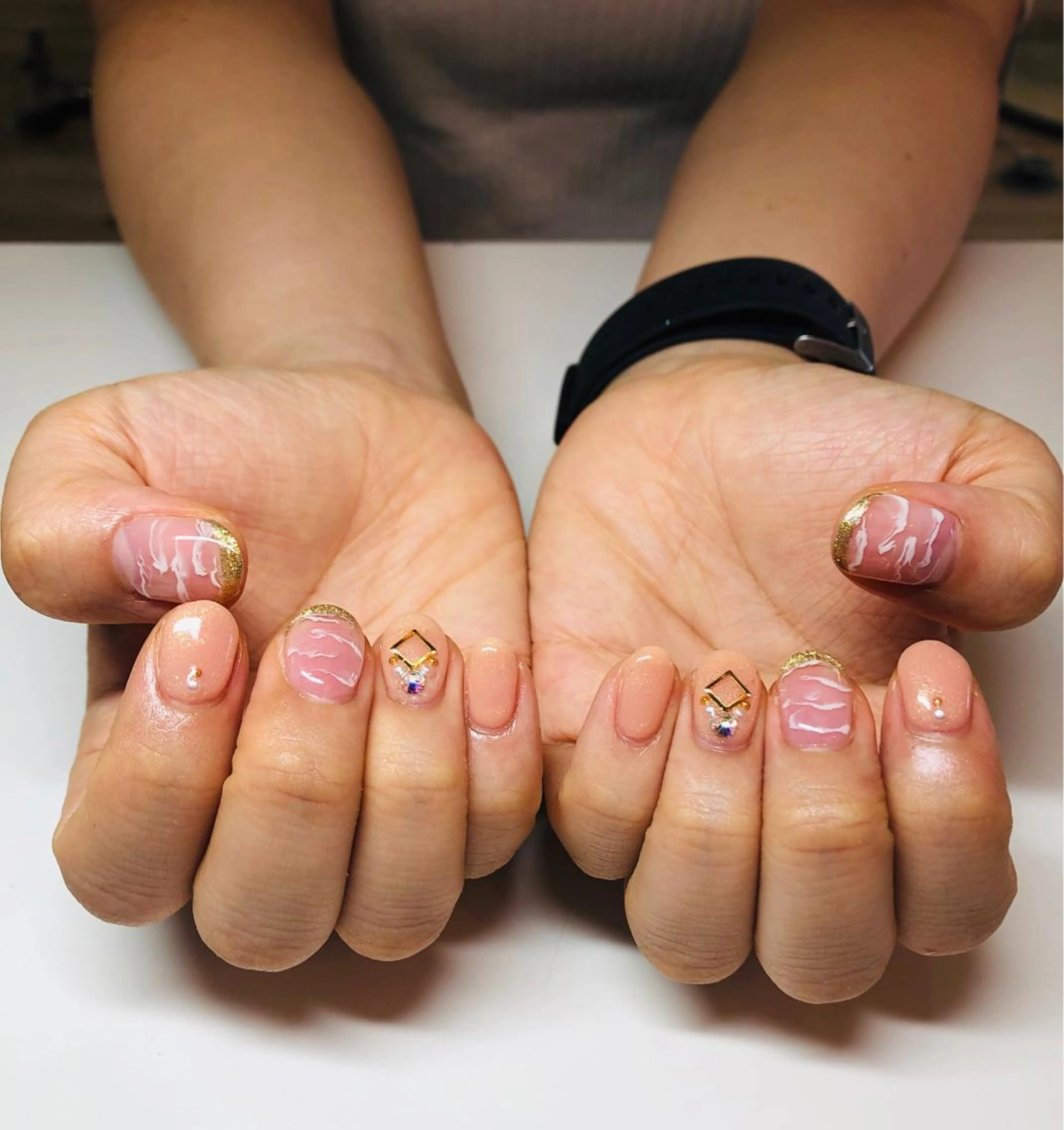 ネイル ハンドネイル いちじゅう あおいのネイルデザイン