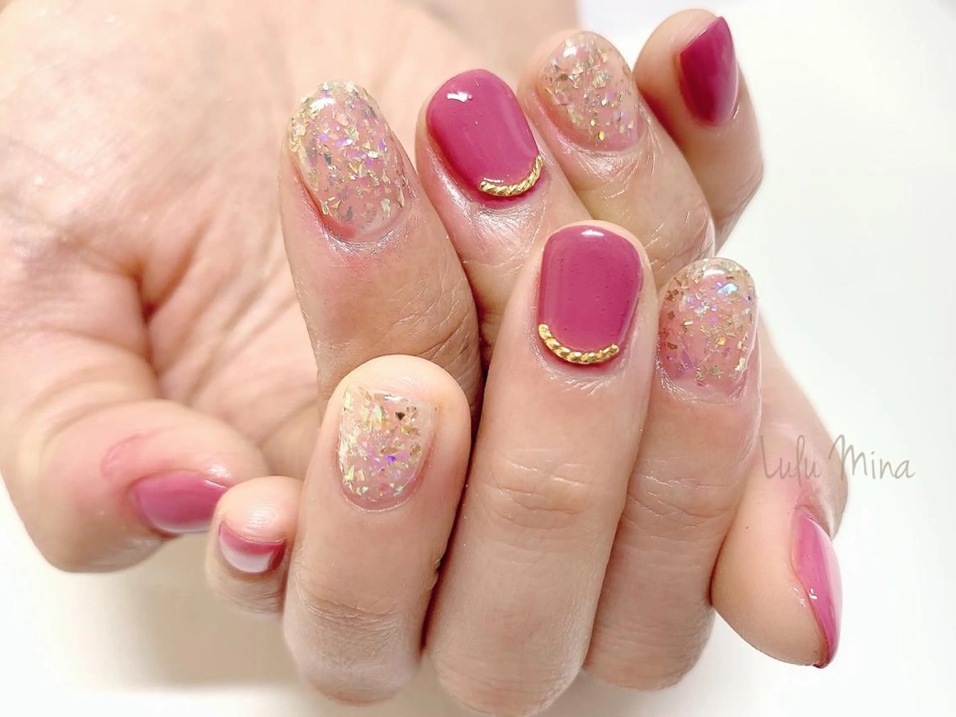 ネイル シンプルネイル ルルミーナ アイラッシュのマツエク・マツパデザイン