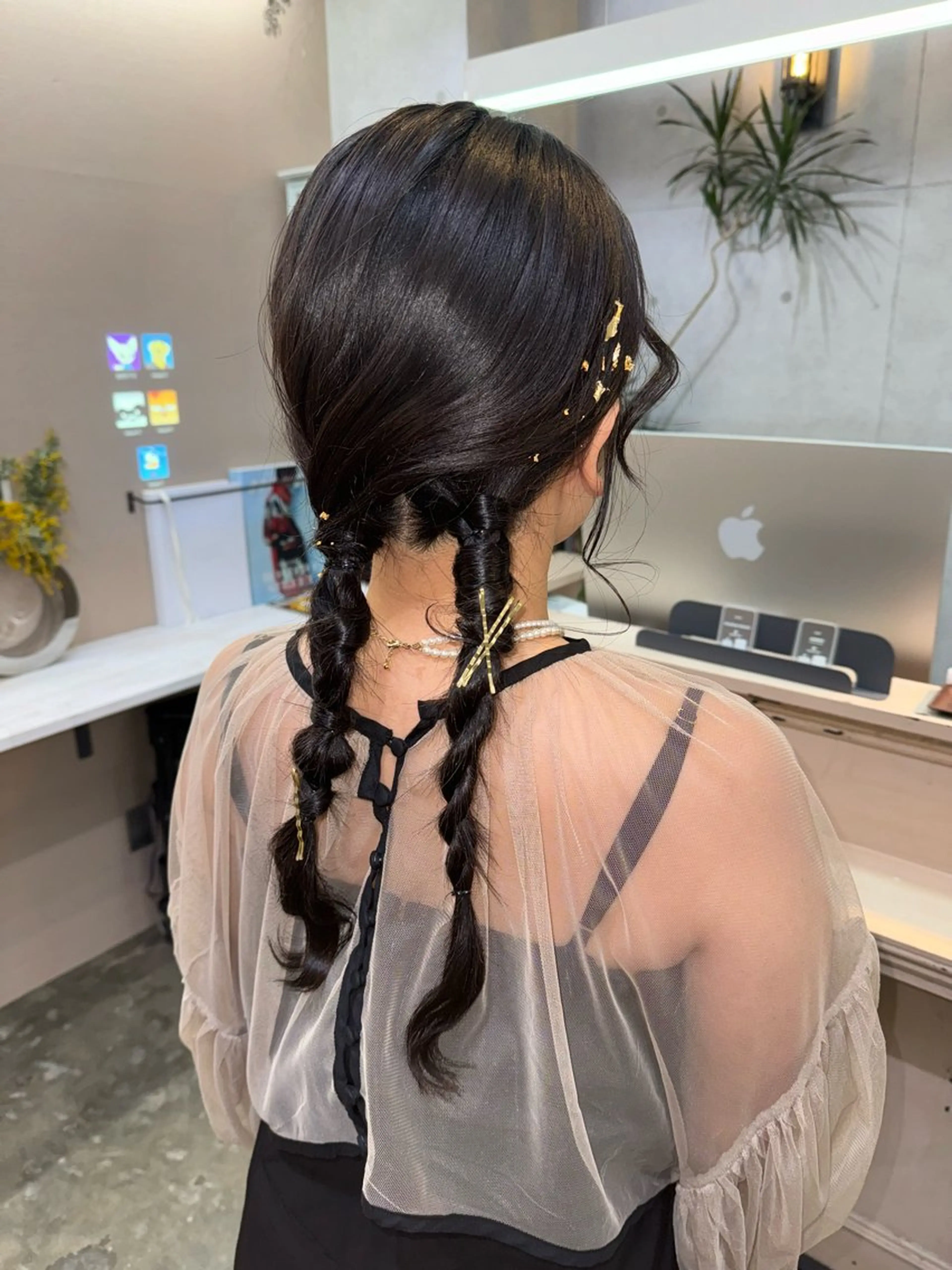 セミロング ヘアアレンジ ヘアセット MIES amane(アマネ)のヘアスタイル