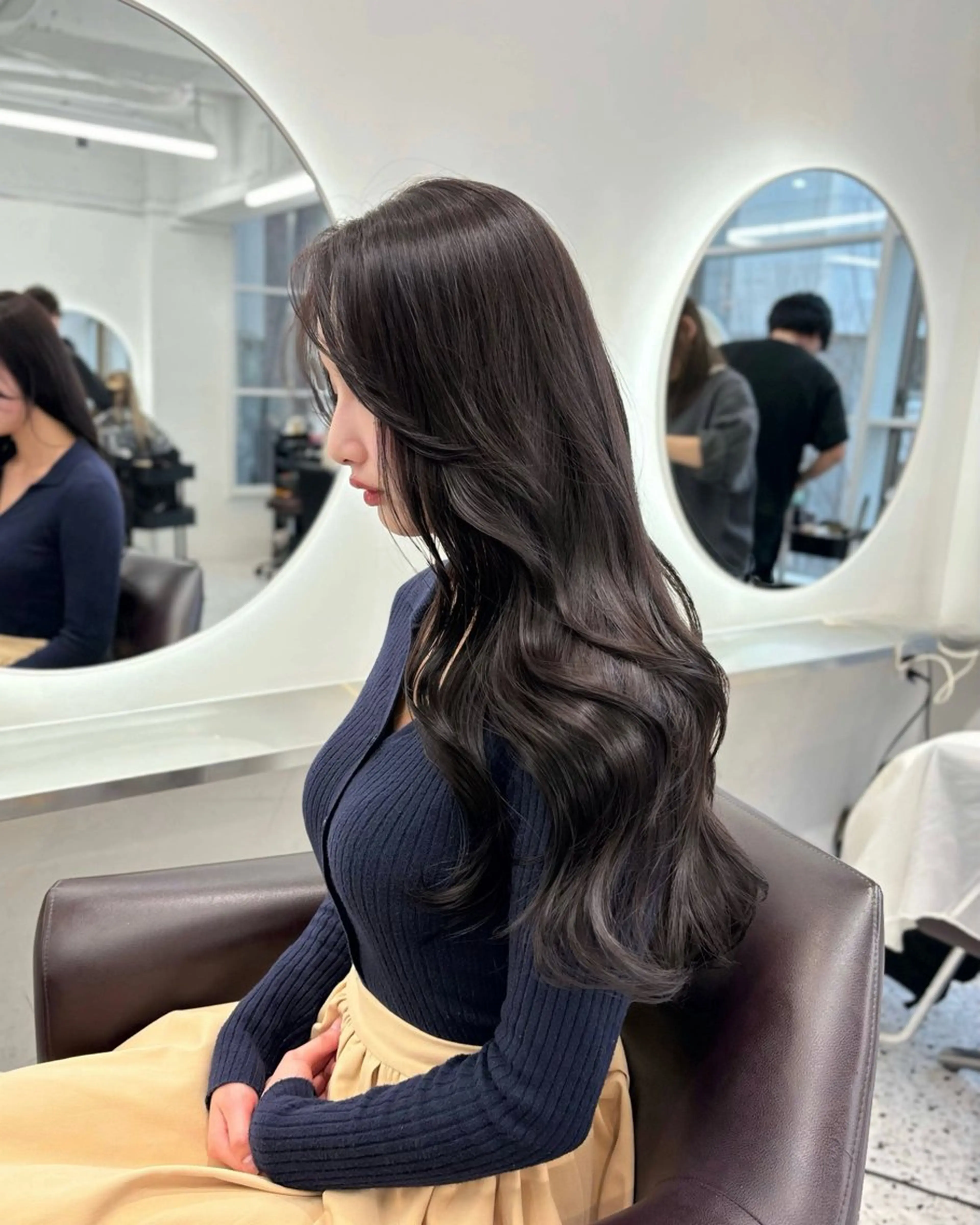 ミディアム カラー パーマ ヘアアレンジ 透明感カラー グレージュ カット ヘアカラー トリートメント 🌸グレージュ/ ベージュ🌸yutaのヘアスタイル