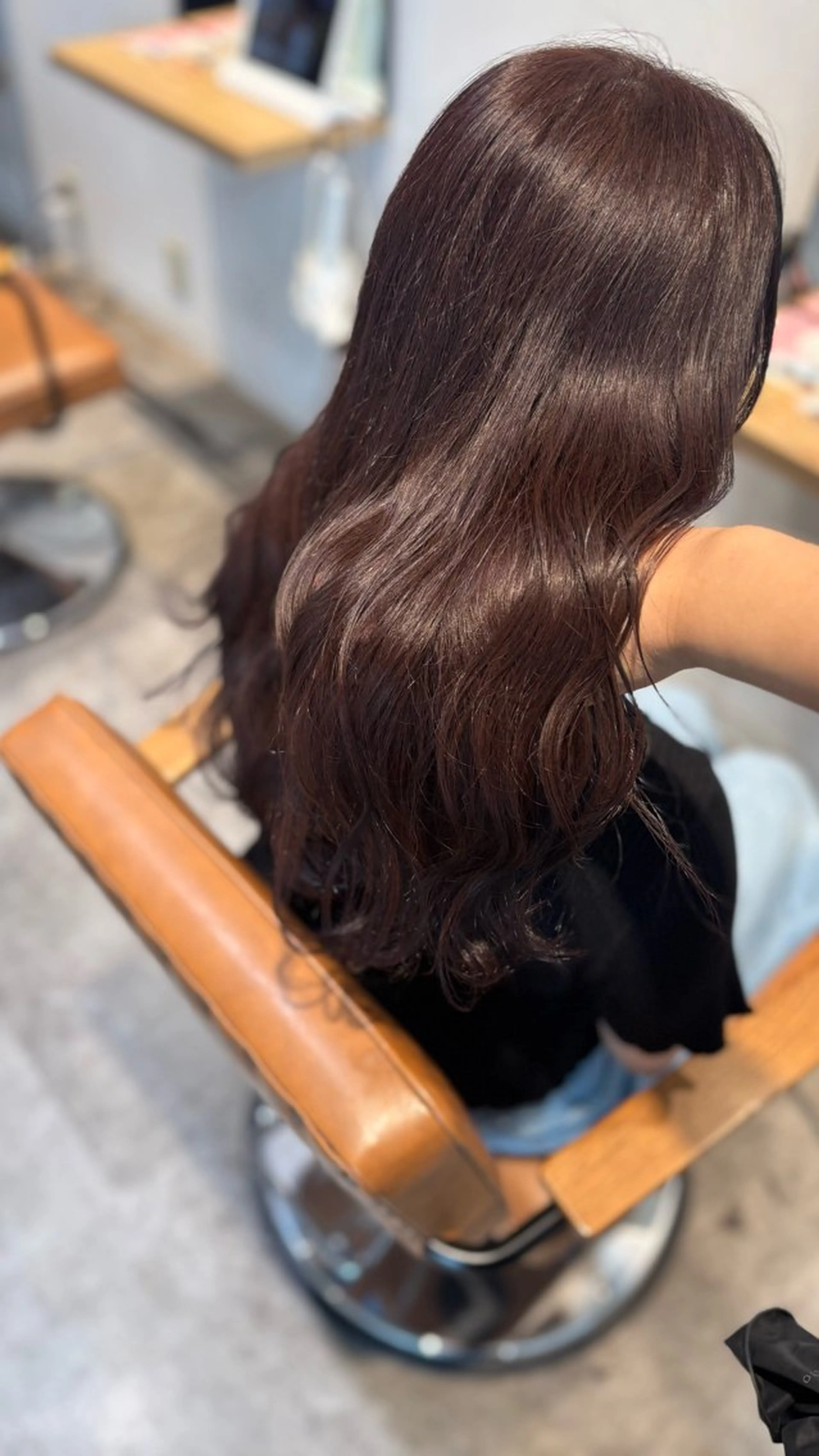 セミロング カラー ラベンダーカラー ピンクカラー カット ヘアカラー non .のヘアスタイル