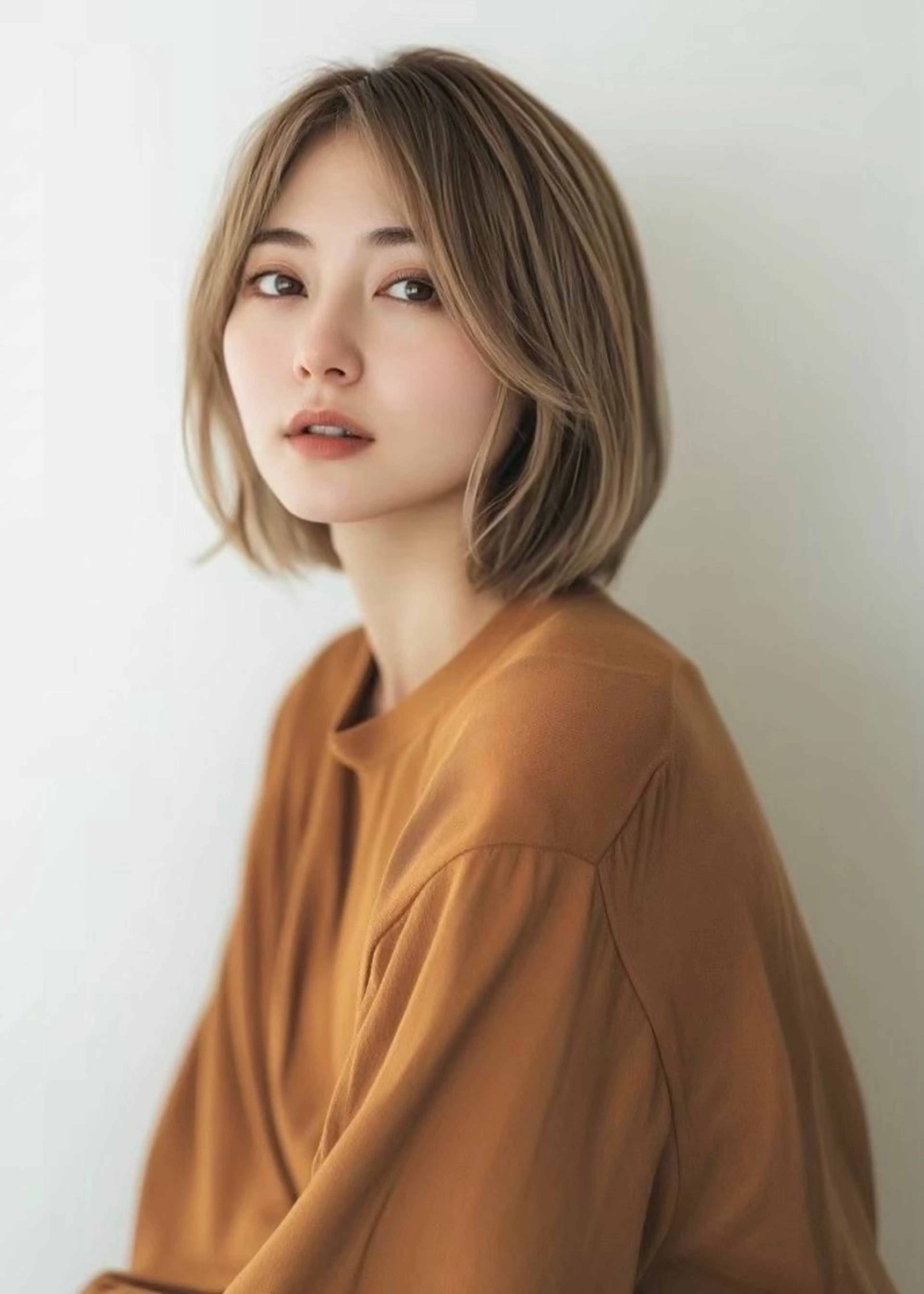 ショート カラー ベージュカラー ブリーチ 40代以上限定 縮毛矯正モデル募集中のヘアスタイル