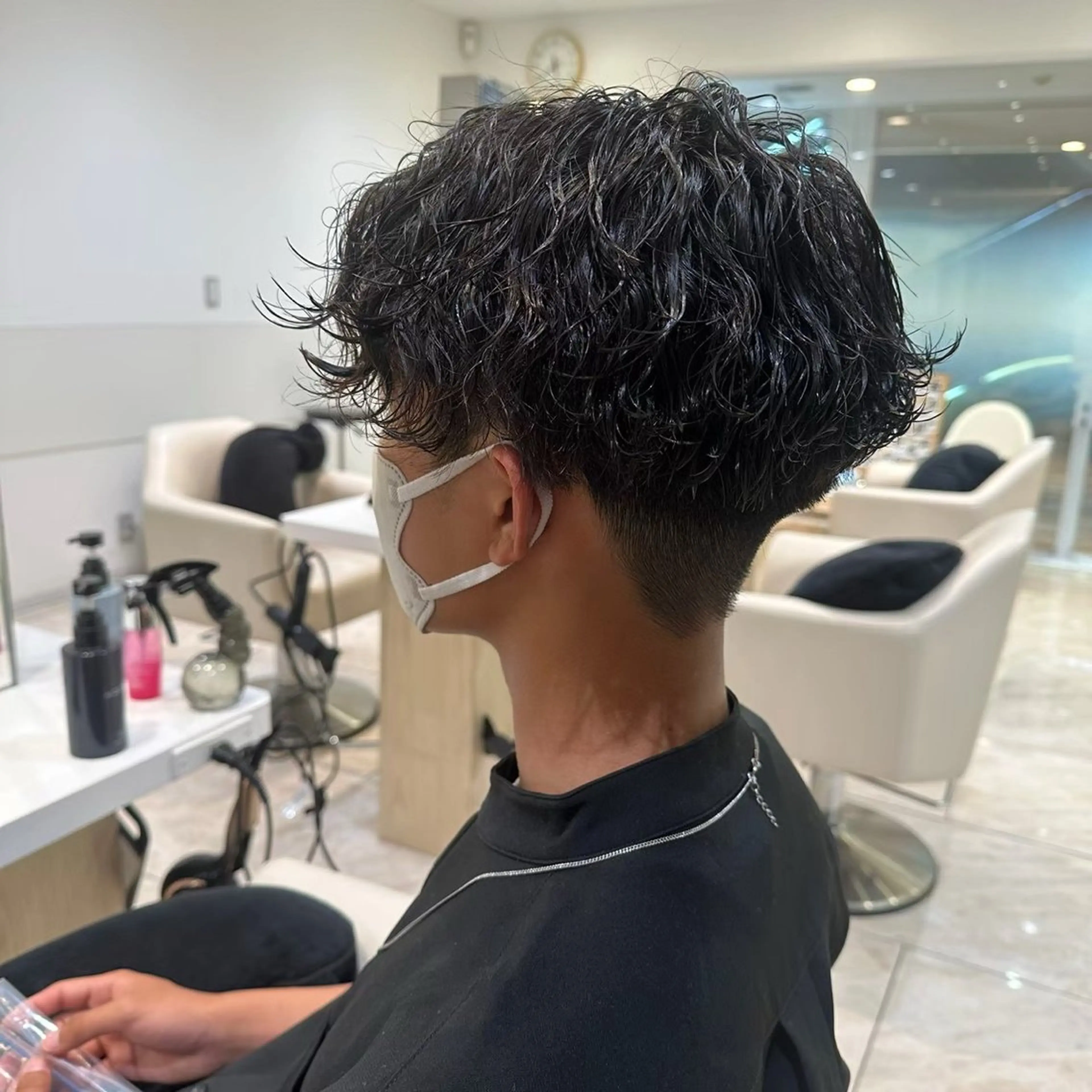 パーマ メンズ メンズパーマ 波巻きパーマ 🌼丸みボブ🌼 ショート　柏木結太のヘアスタイル