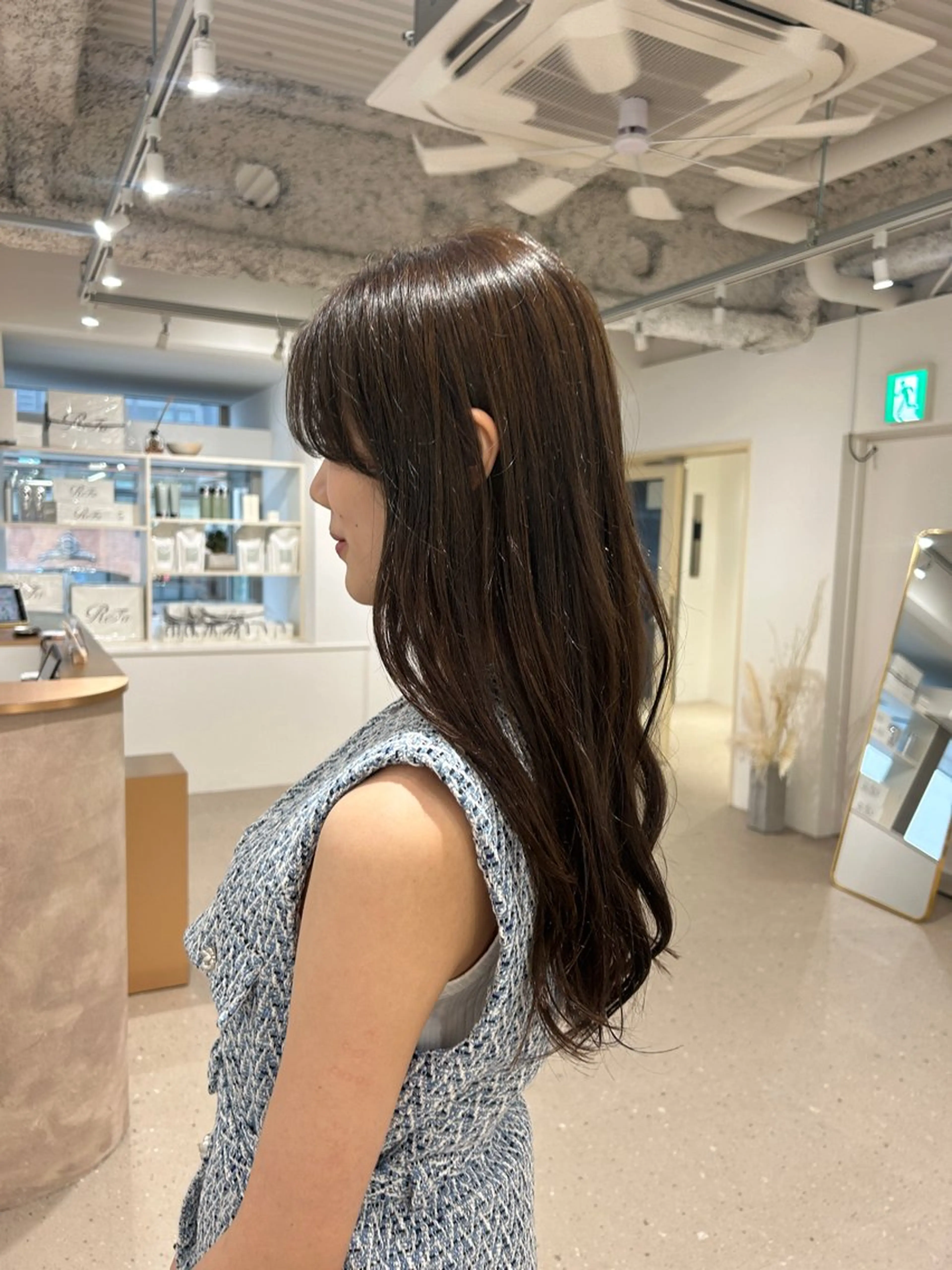 カラー ベージュカラー オリーブベージュ ヘアカラー 村田 七夕のヘアスタイル