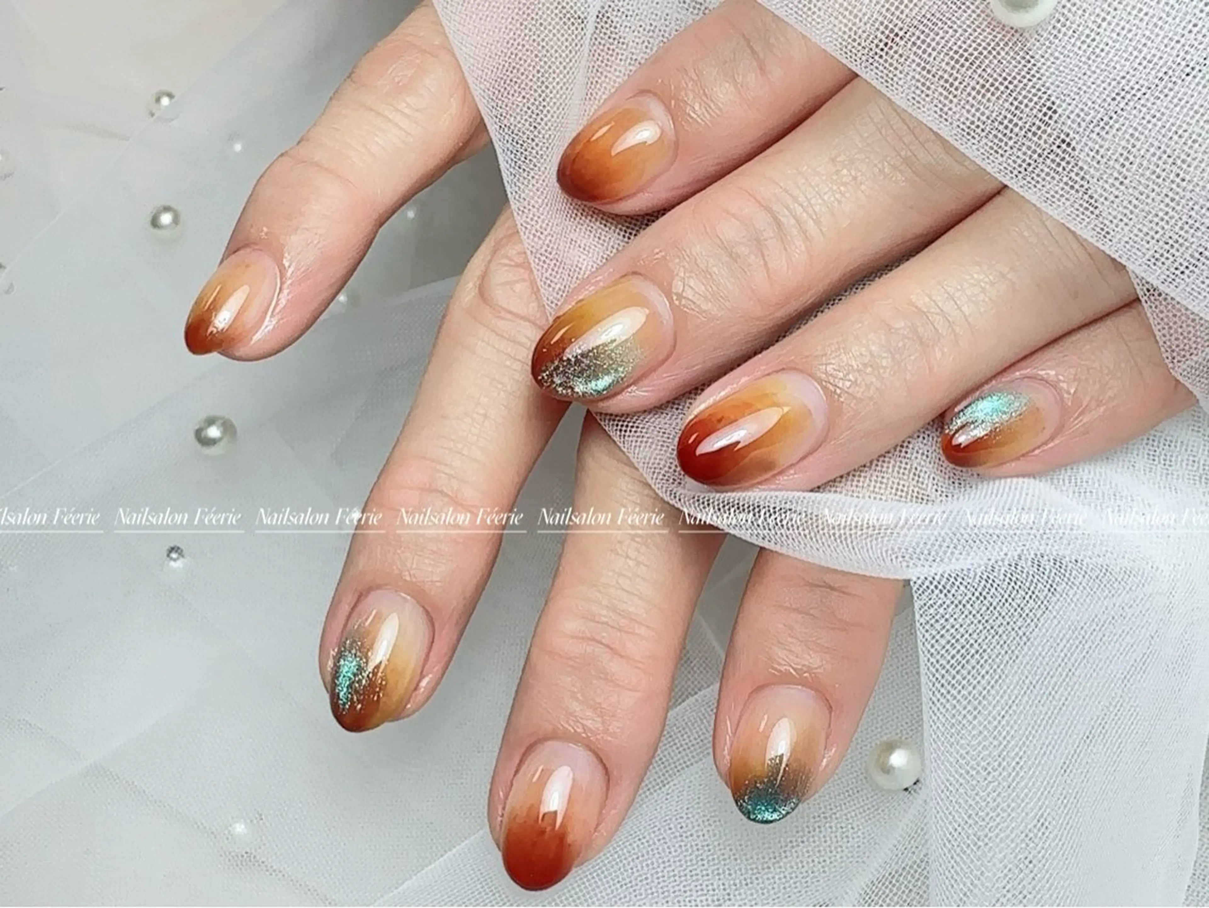 ネイル 成人式 長さ出し フットネイル フレンチネイル ジェルネイル ハンドネイル ハンドケア nail salon Feerieのネイルデザイン