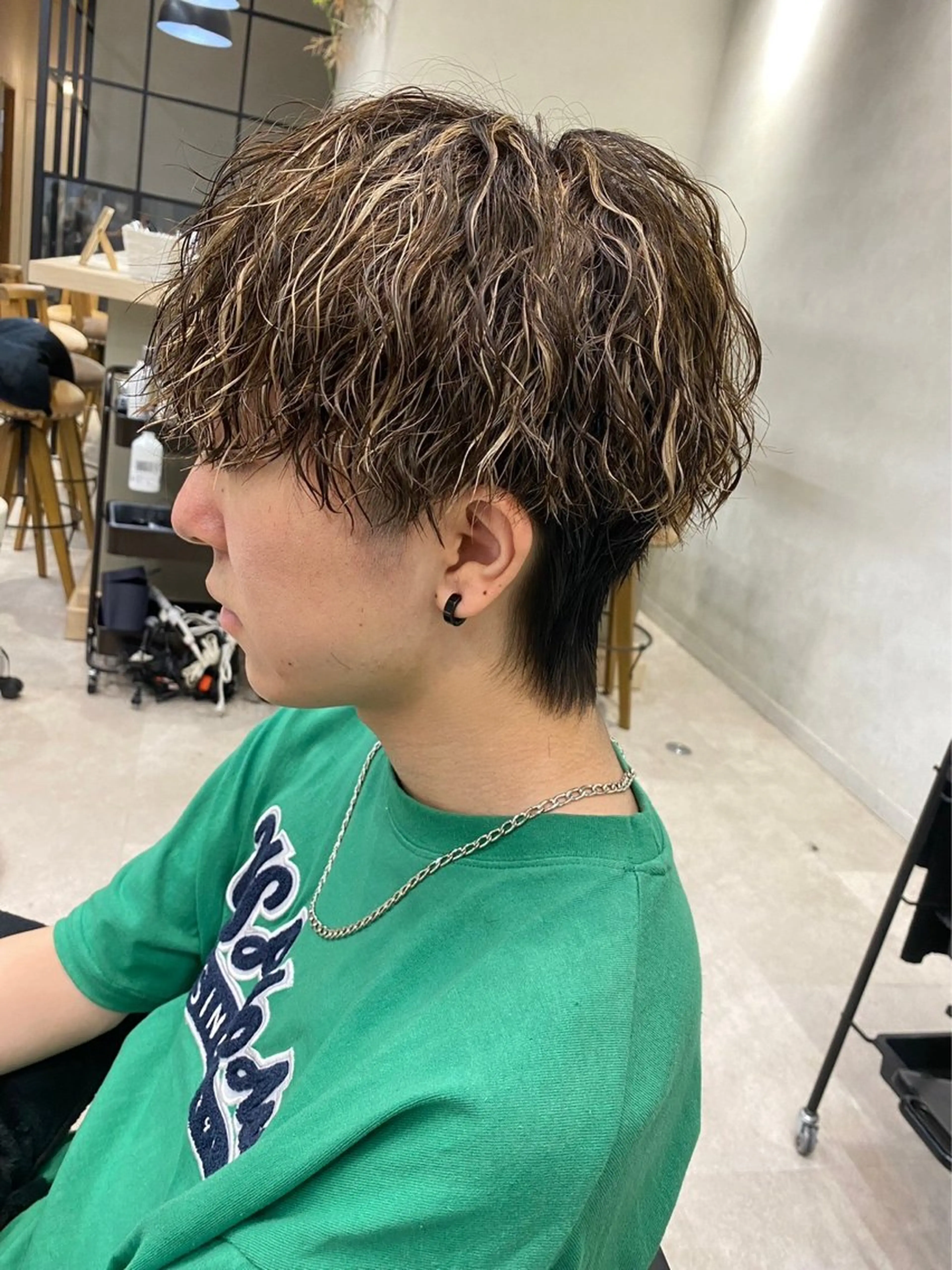 パーマ メンズ rio￤ブラウン￤暗 髪￤縮毛矯正🌙のヘアスタイル