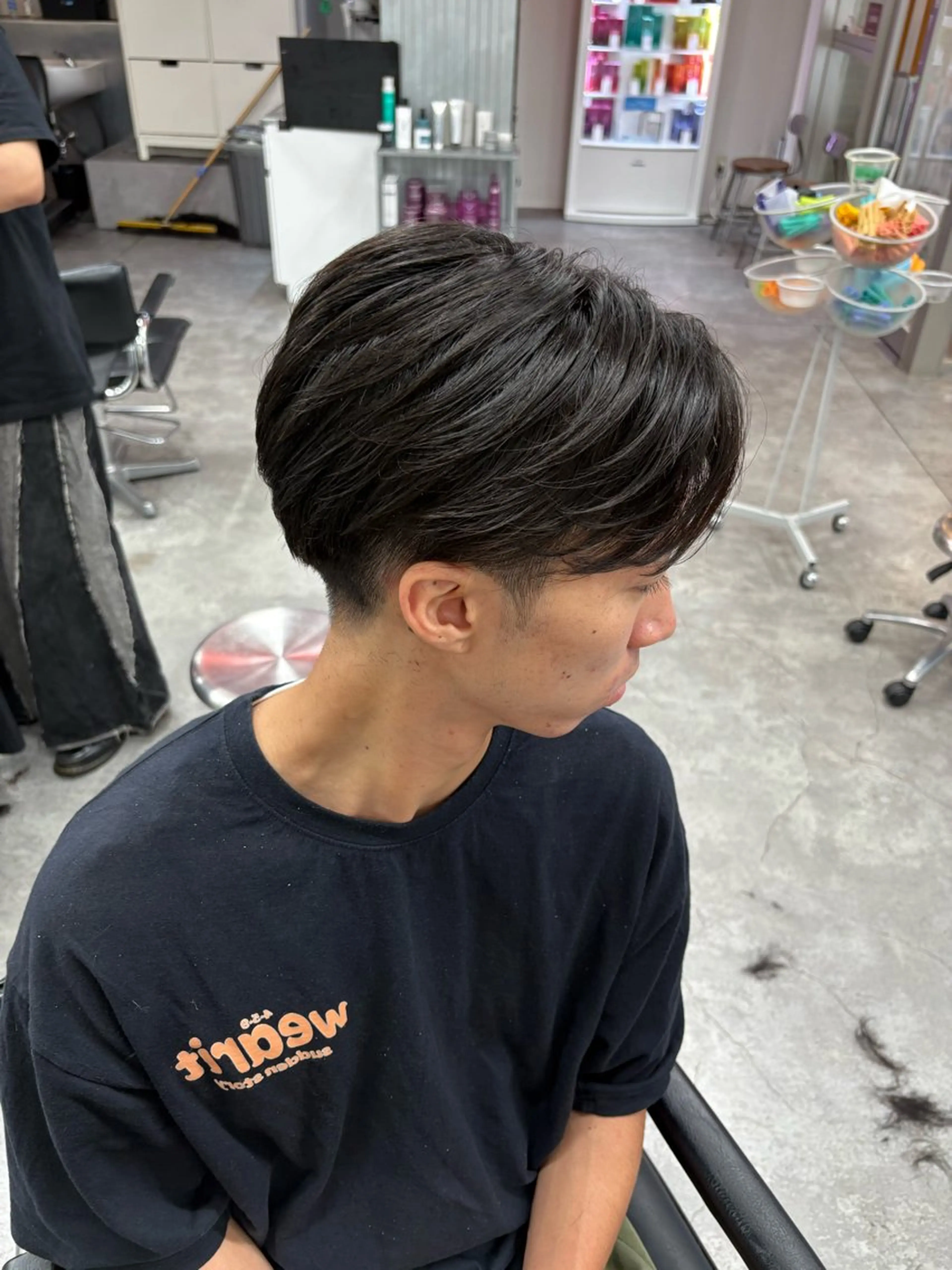 ミディアム カラー パーマ メンズ カット パーマ トリートメント ヘアセット メンズパーマ特化 🔥韓国ヘア職人🔥のヘアスタイル