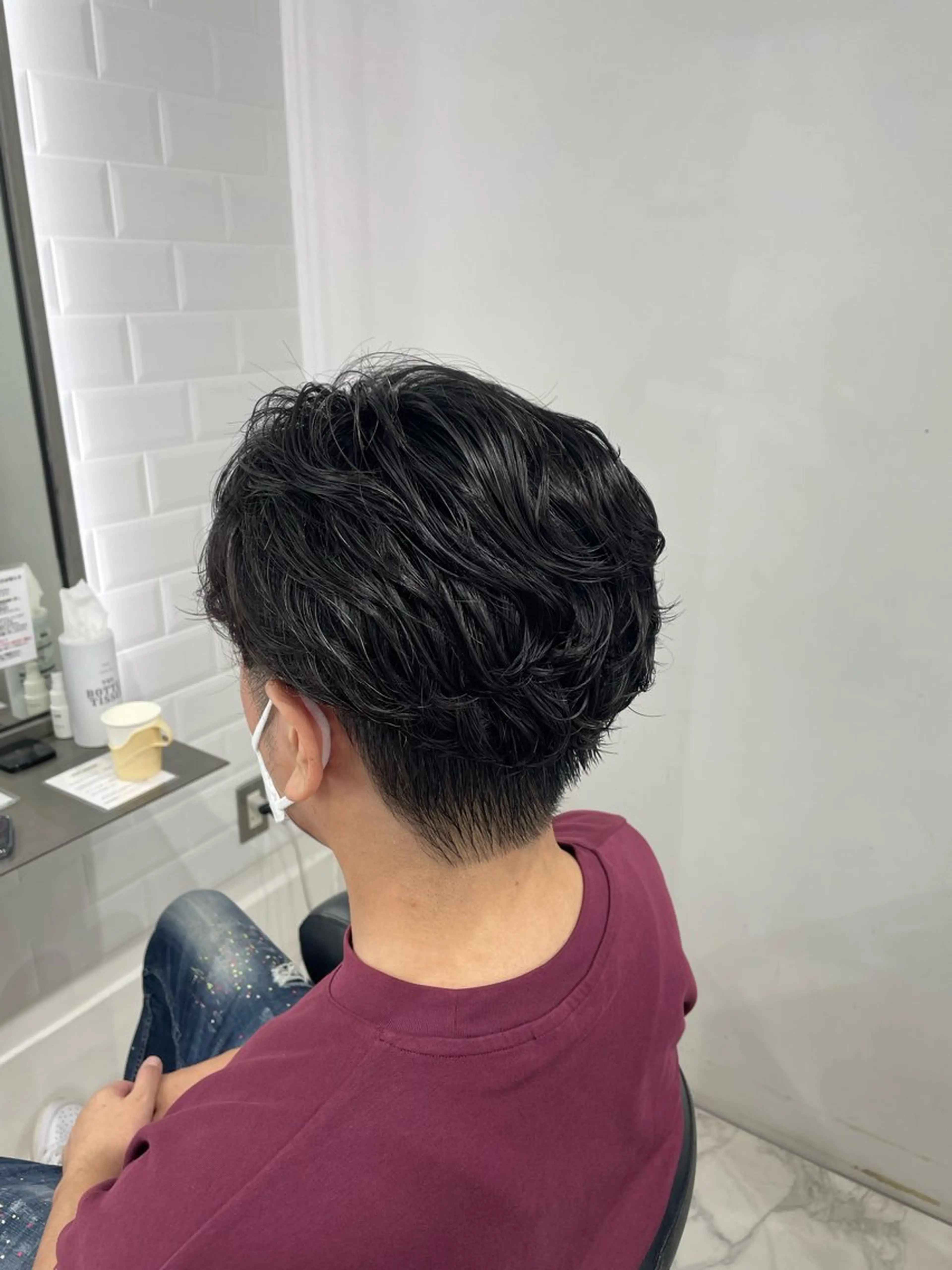 🍀メンズ限定🍀カット(炭酸付き)+パーマ+クイックトリートメントの写真