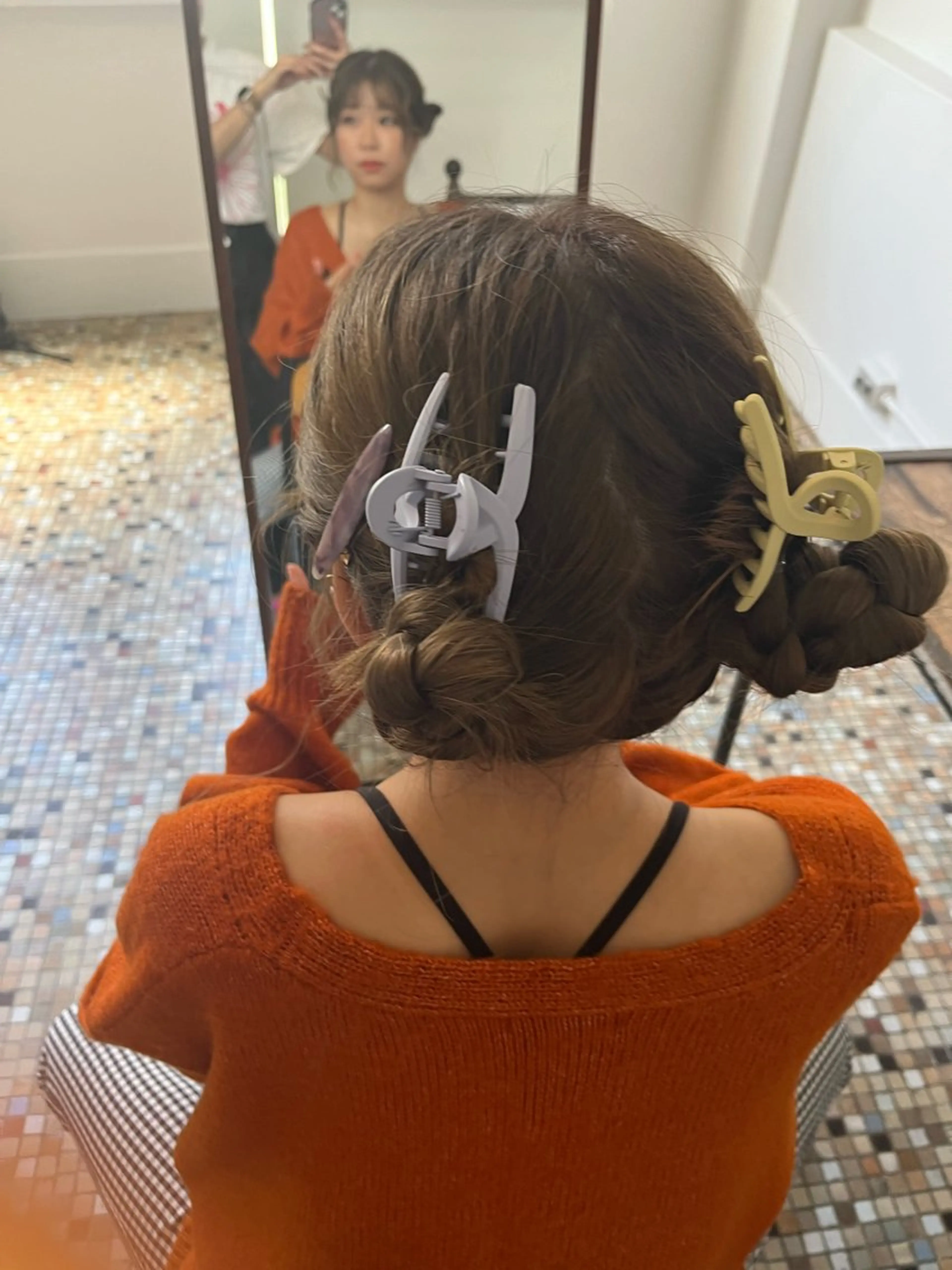 ロング ヘアアレンジ ヘアカラー トリートメント 山口 愛結のヘアスタイル