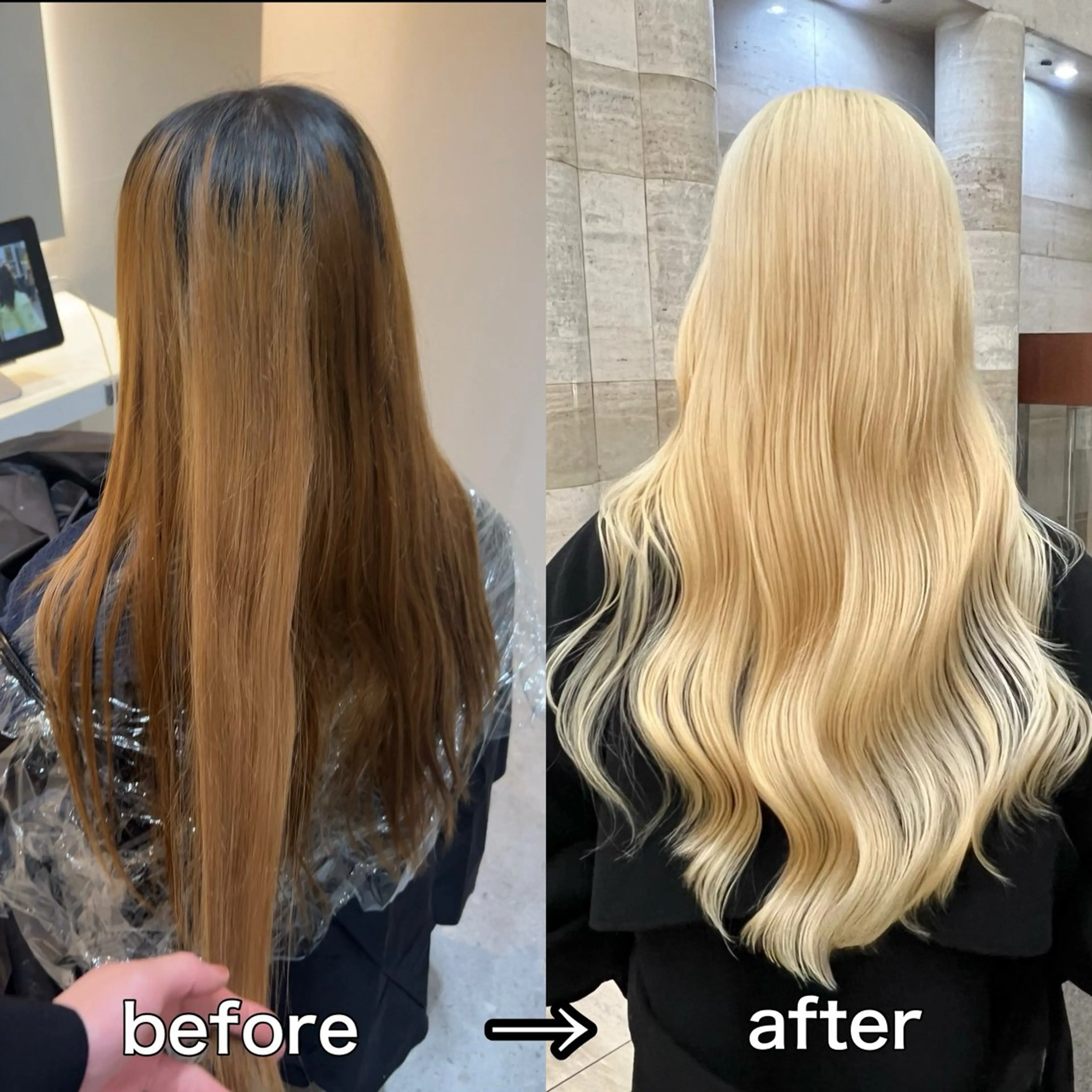 ロング カラー バレイヤージュ ブリーチ ケアブリーチ ダブルカラー ハイライトカラー カット ヘアカラー Via officialのヘアスタイル