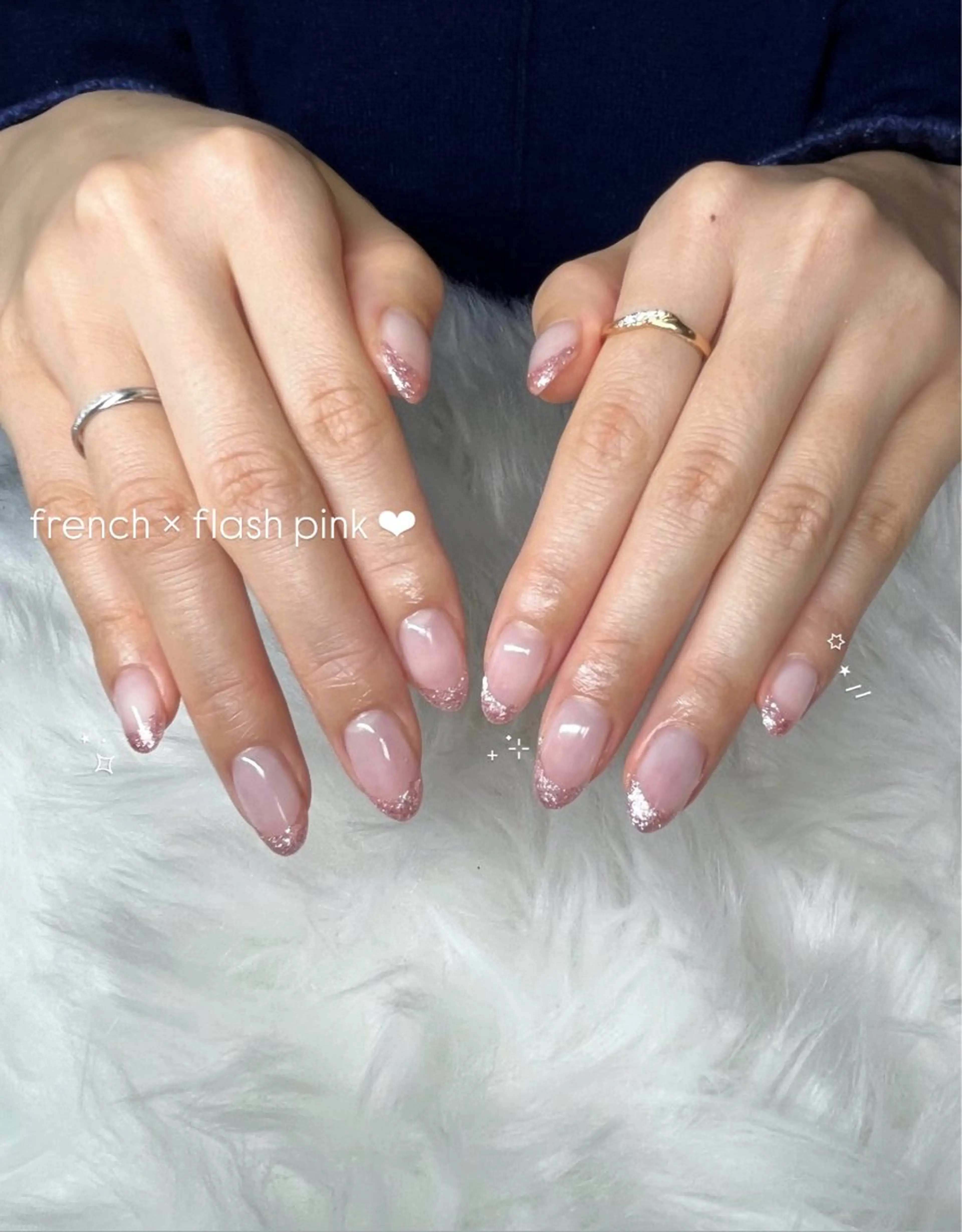 ネイル フラッシュネイル フレンチネイル nail salon elf.2所属・elf.2 / mayuのネイルデザイン