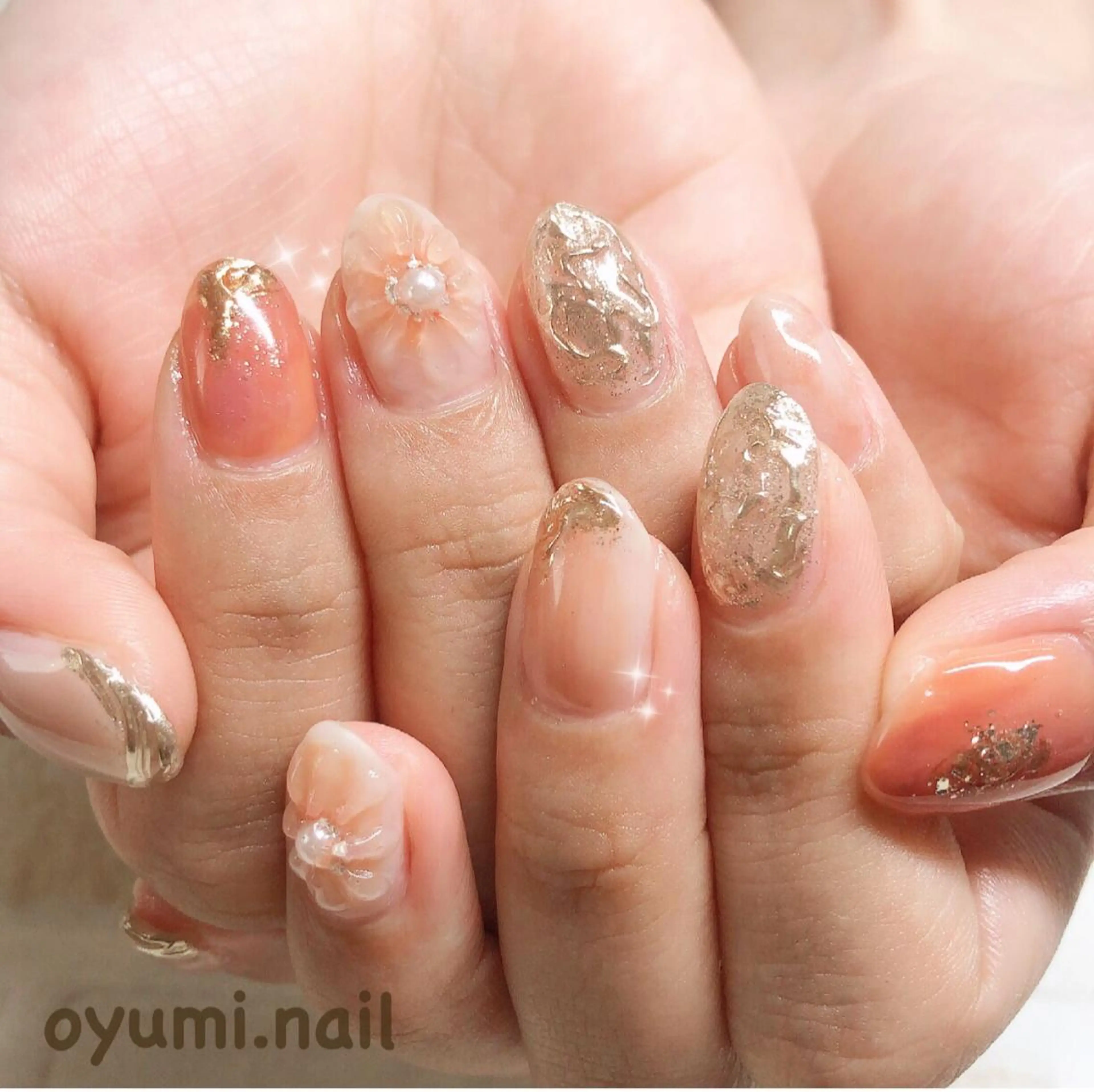 ネイル アートネイル クリアネイル ジェルネイル グラデーション 持ち込み ハンドネイル takanashi yumiのネイルデザイン