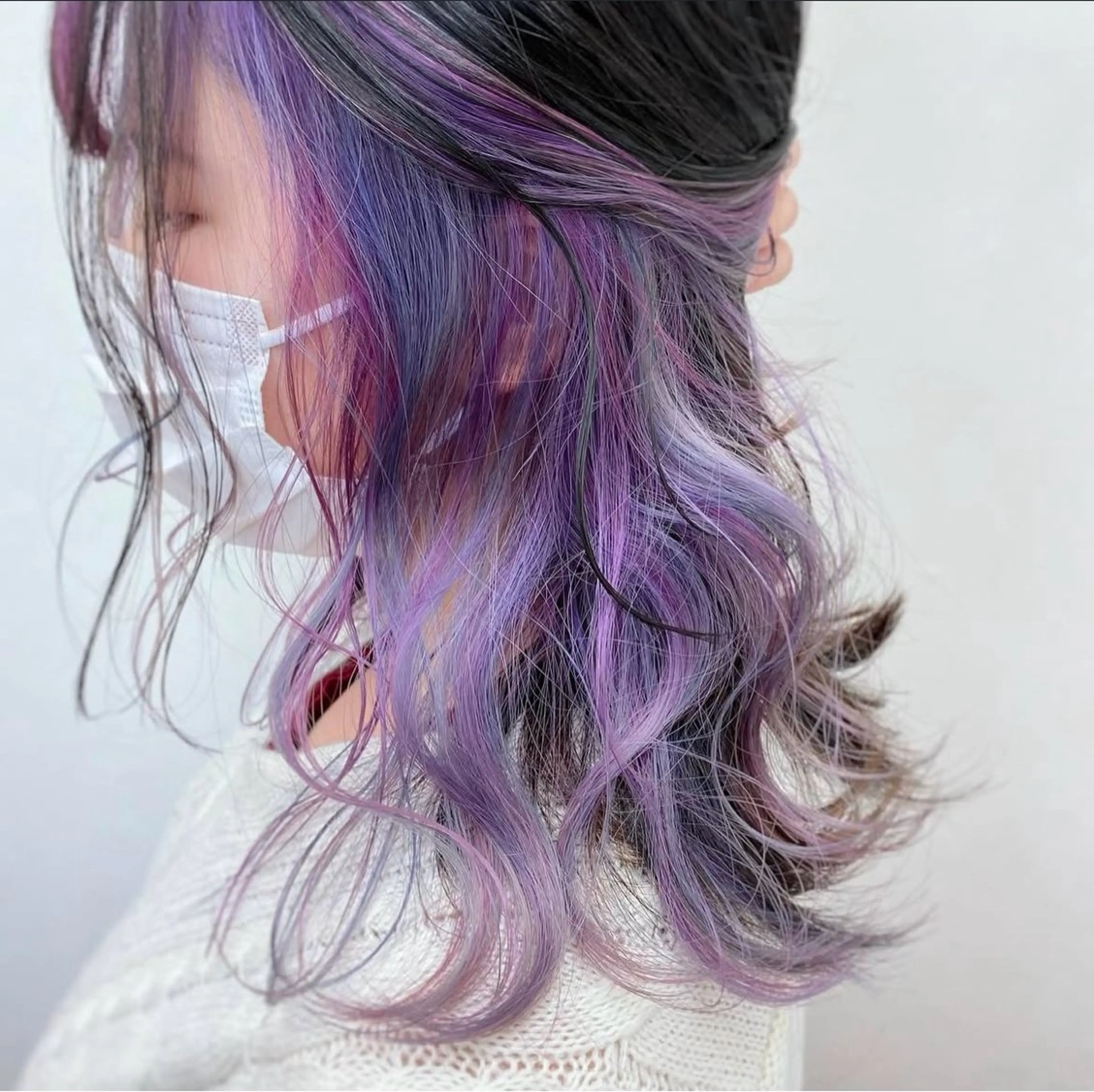 ミディアム カラー ユニコーンカラー ナカジマ ナナのヘアスタイル