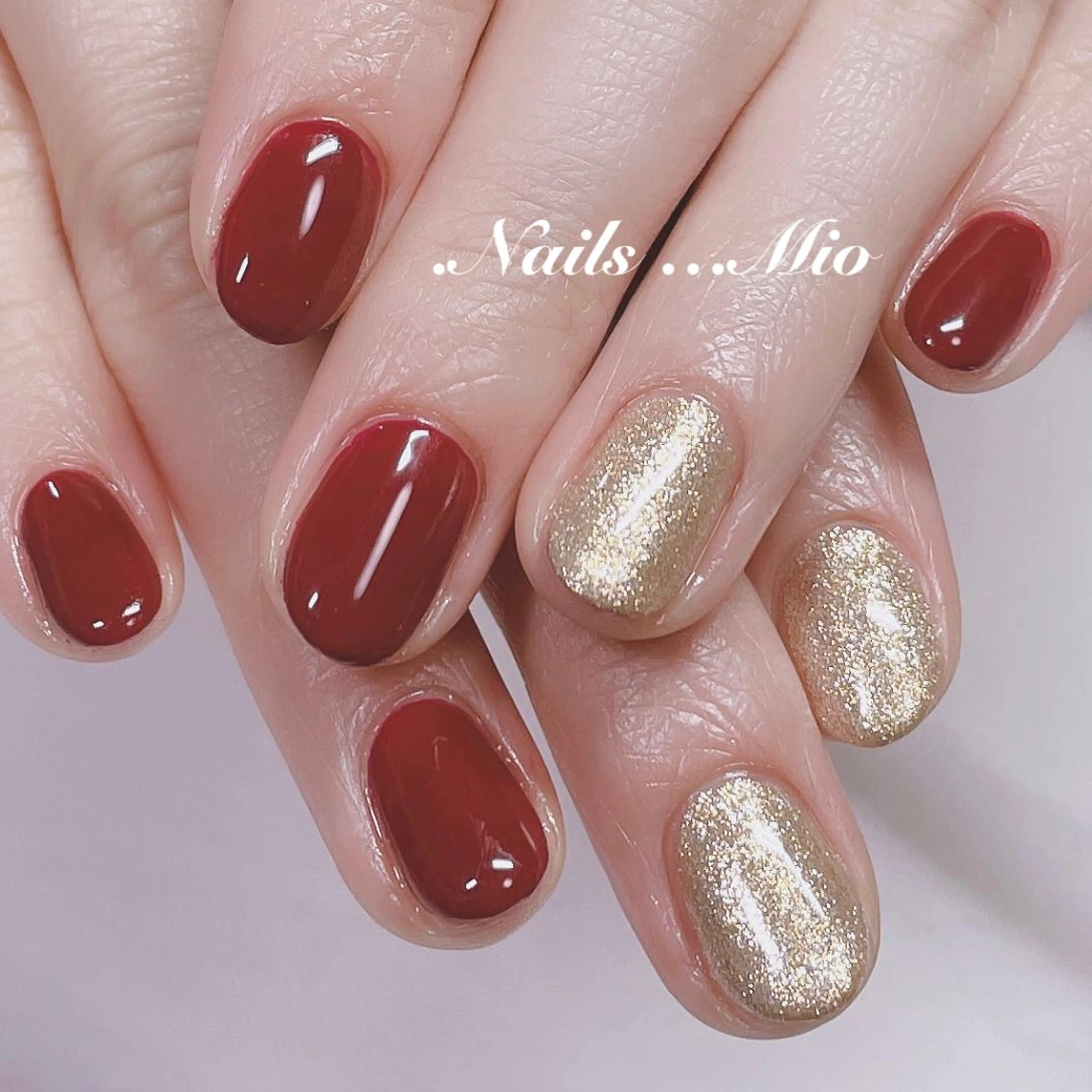 ネイル 赤色 .Nails Mio 赤羽西ネイルサロンのネイルデザイン