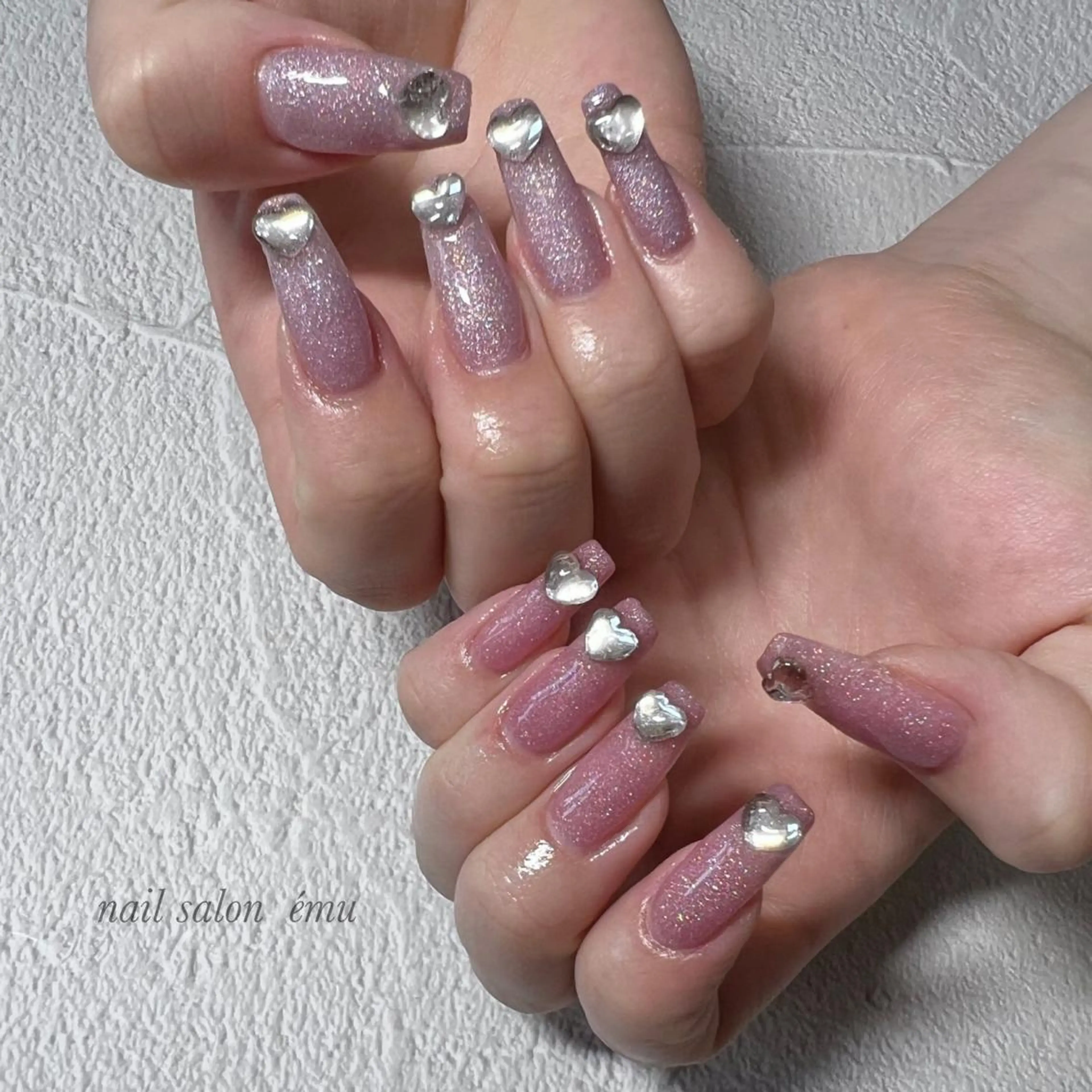 ロング ネイル ハンドネイル nail salon émuのネイルデザイン