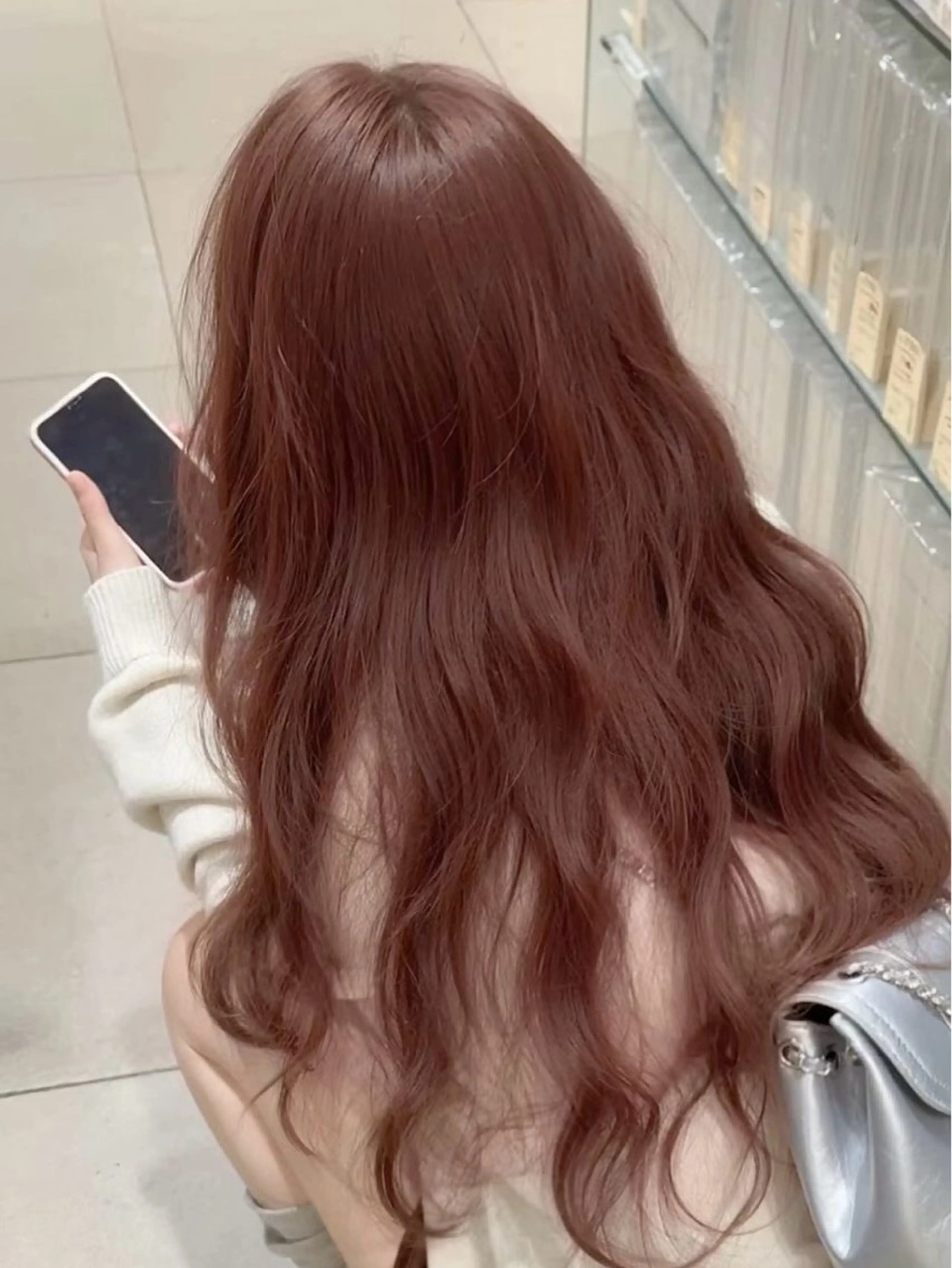 ロング カラー トレンド暖色ヘア🍒 miu🍒のヘアスタイル