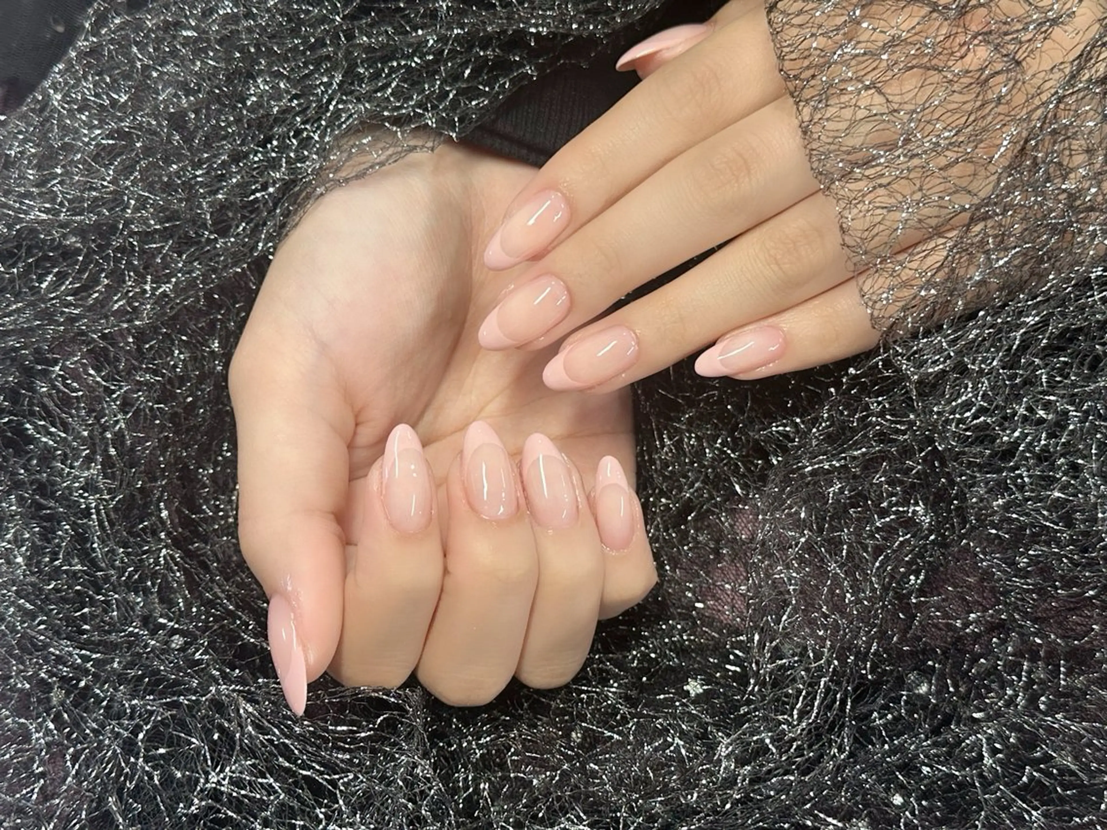 ネイル 成人式 フラッシュネイル フレンチネイル ジェルネイル グラデーション ハンドネイル Lya Nail_ Umikoのネイルデザイン