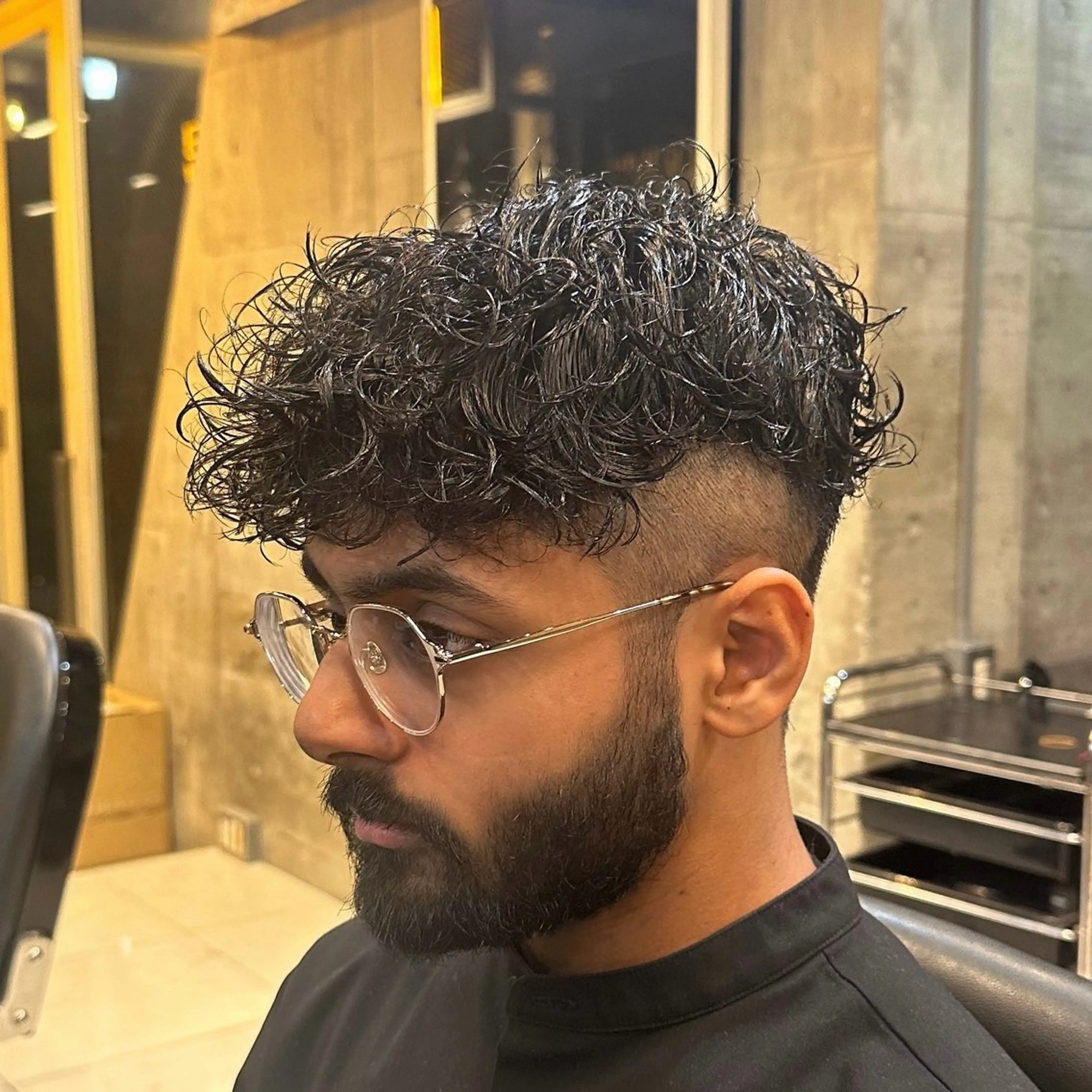 ショート パーマ メンズ スペインカール カット パーマ トリートメント ツイスパ/メンズ パーマ/歩夢のヘアスタイル