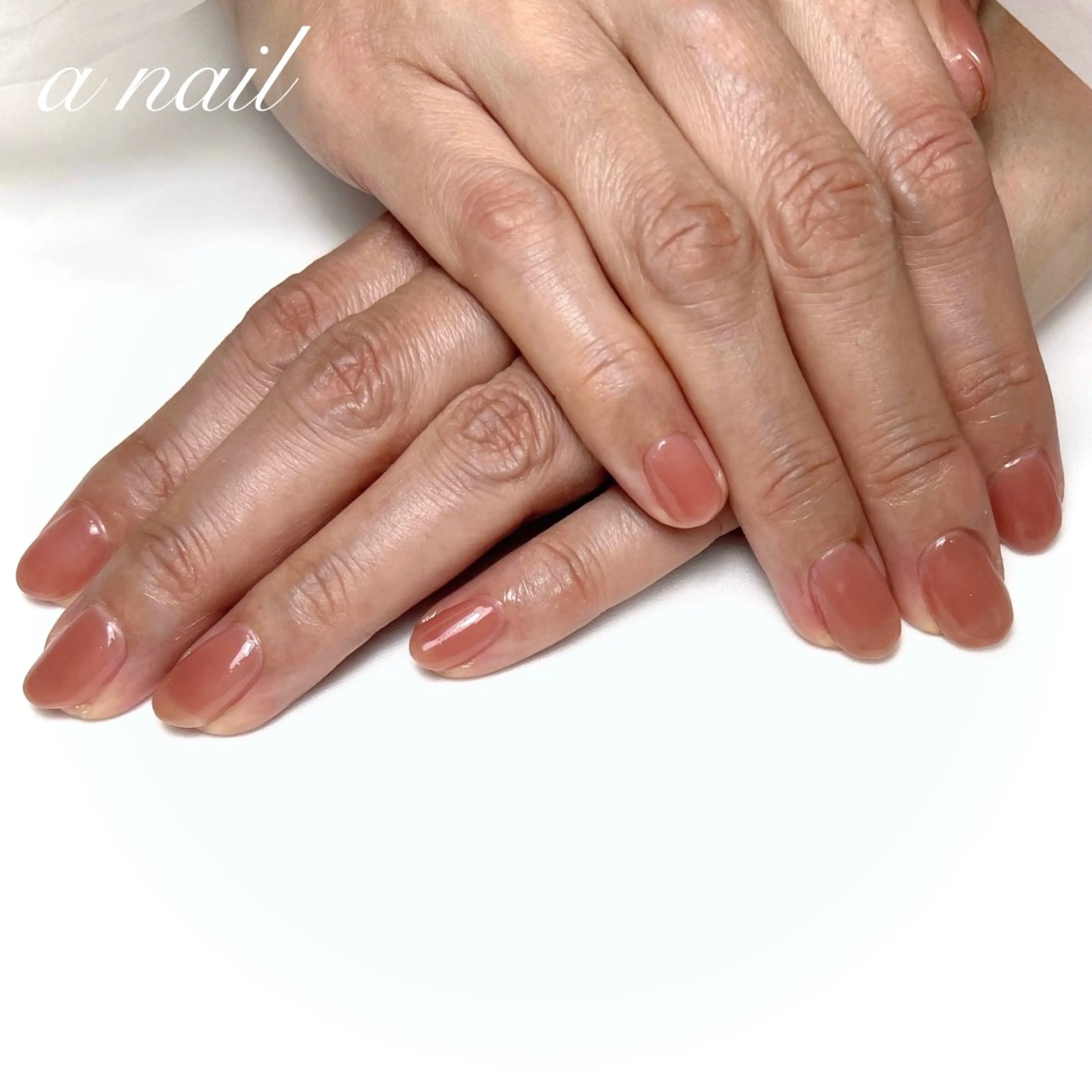 ネイル 長さ出し ワンカラーネイル Salon_ a.nailのネイルデザイン