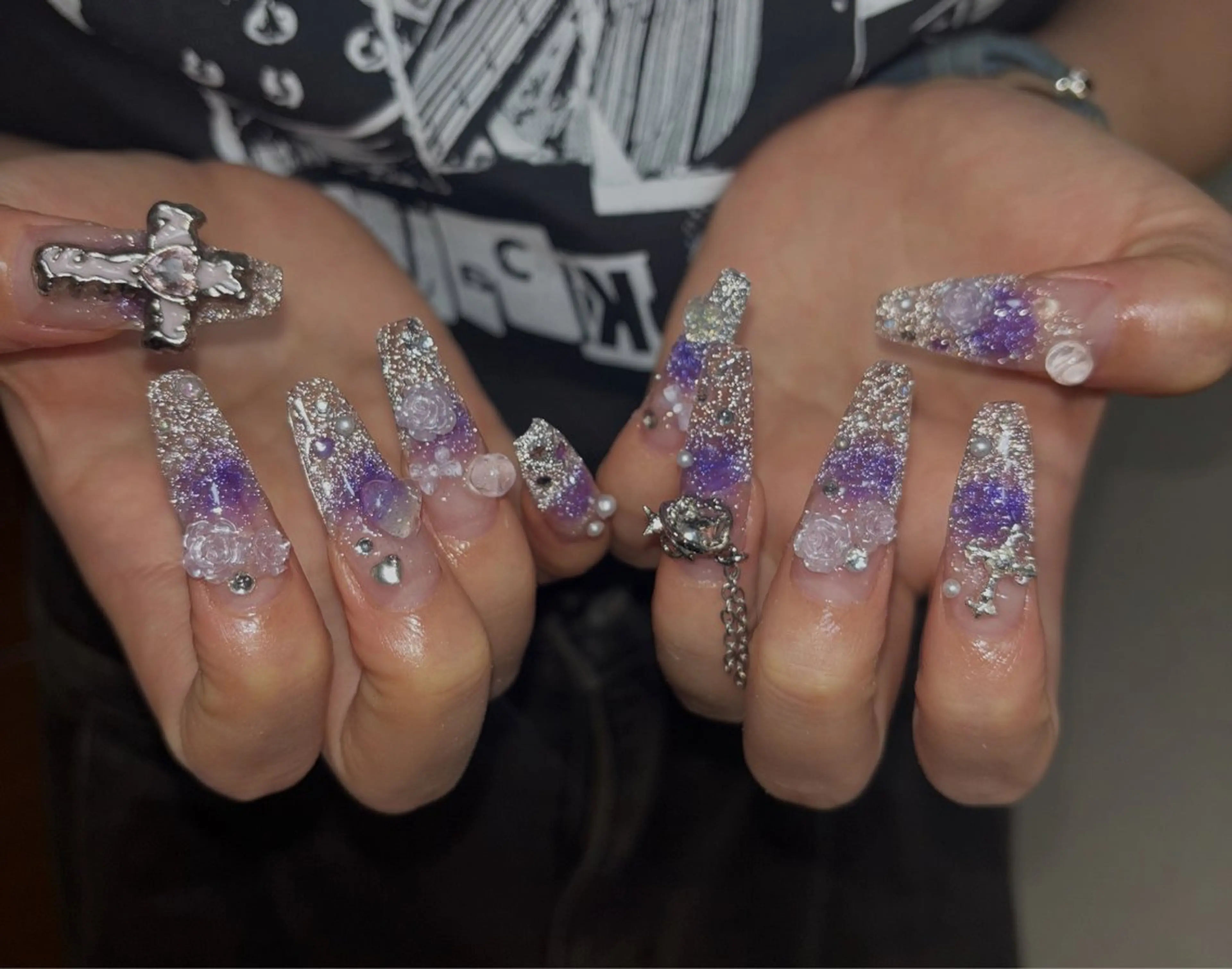 奥行✨フラッシュなど選べるデザインスカルプ(ホロ埋め込み・フラッシュチーク可♡)の写真