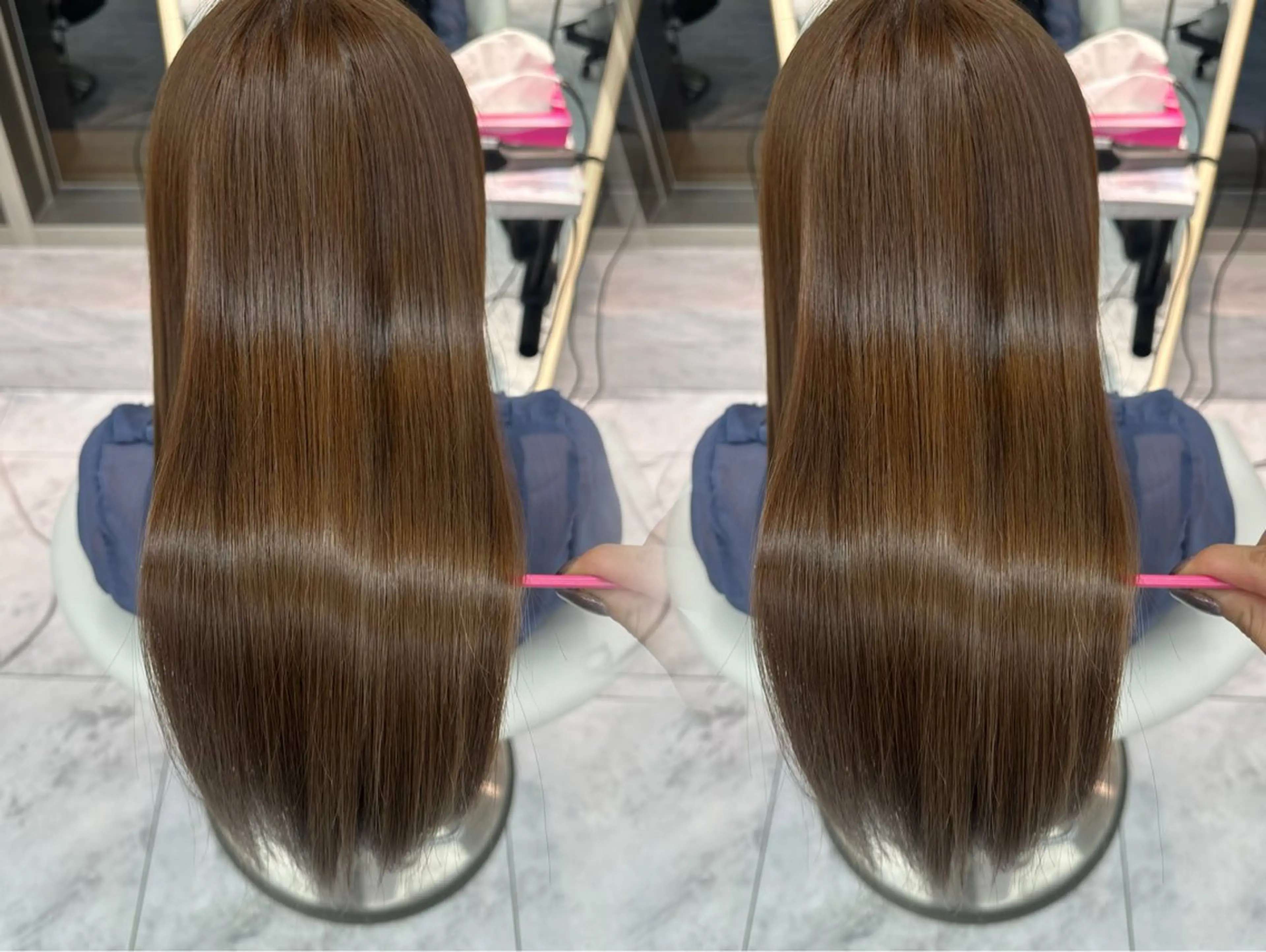 ロング 縮毛矯正 🍒楓🍒北九州1 艶カラー作る人🎨のヘアスタイル