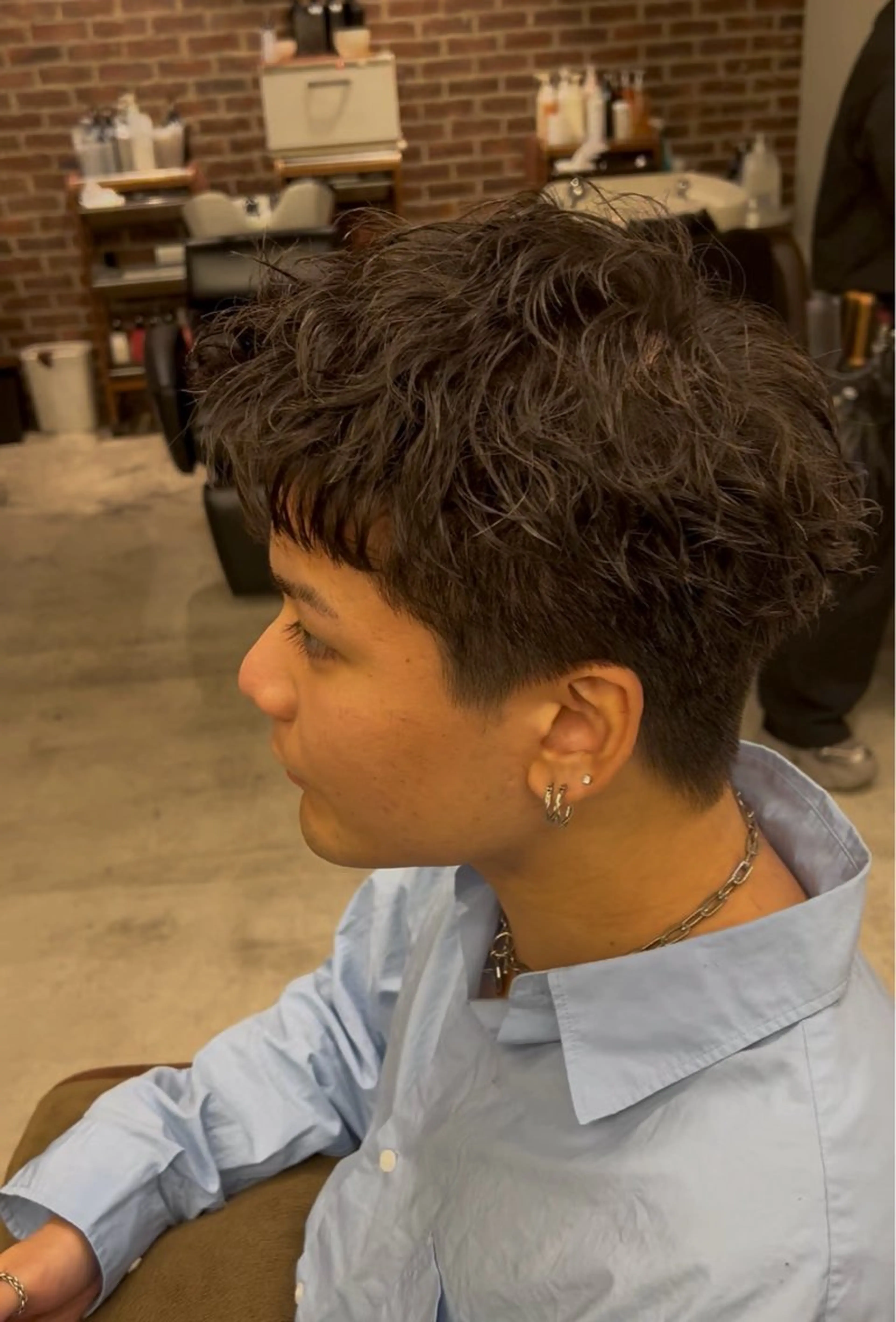 ショート カット パーマ 山野愛子美容室　銀座店所属・tomoメンズ特化 /パーマ/カットのヘアスタイル