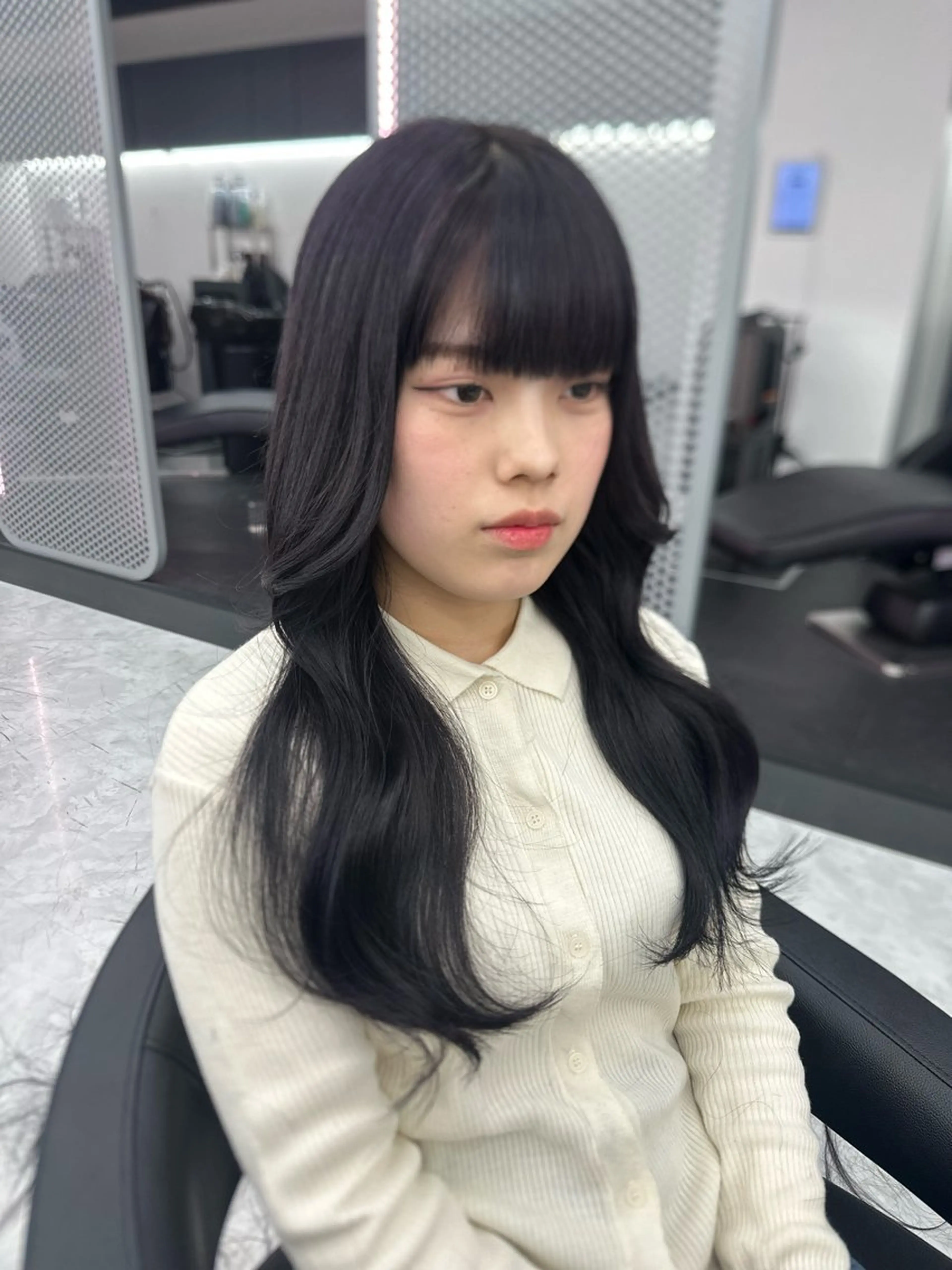 ロング カラー パーマ ヘアアレンジ メンズ キッズ ♥️韓国ヘア レイヤー♥️ゆりのヘアスタイル