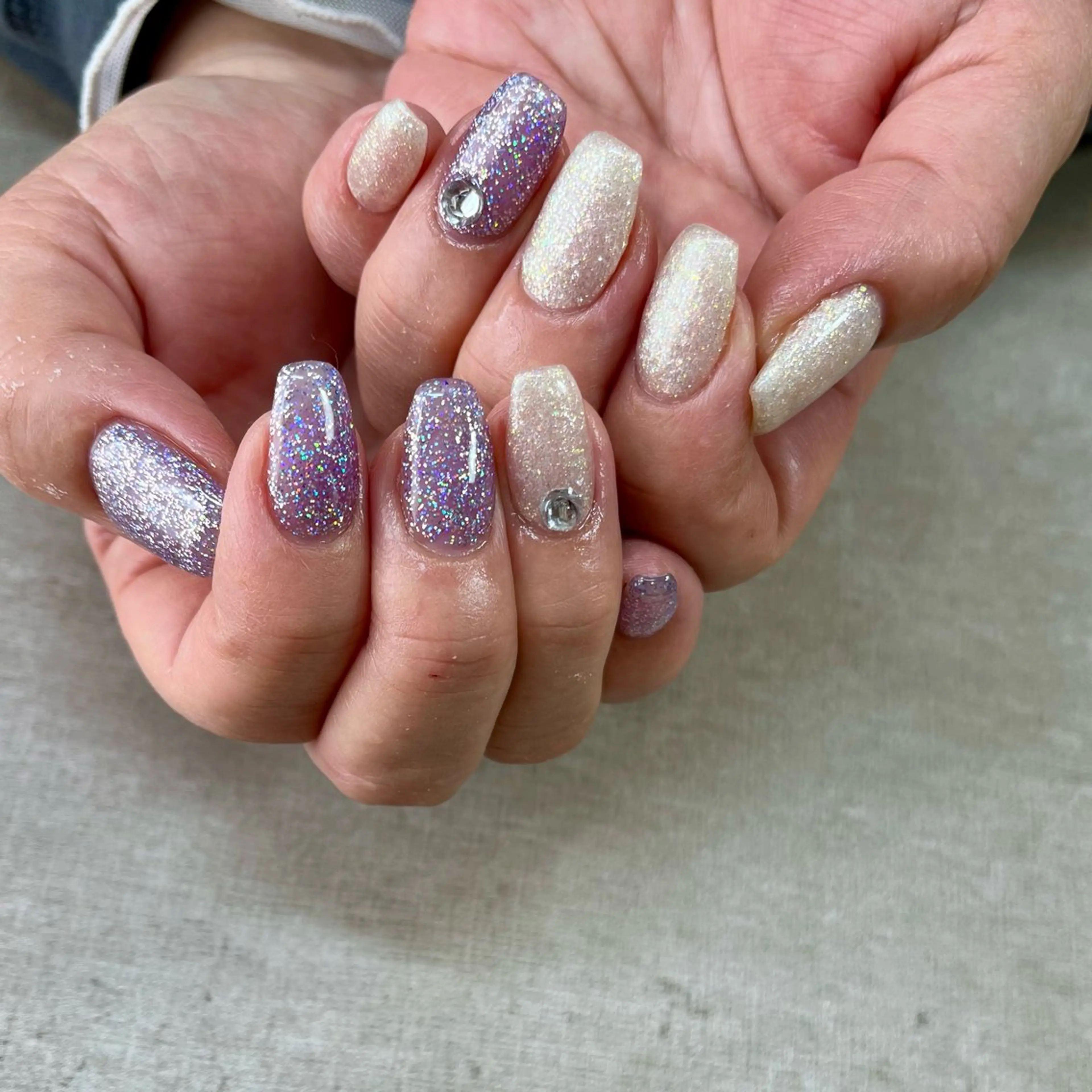 ネイル フラッシュネイル ラメ(グリッター) chic_nail chieのネイルデザイン