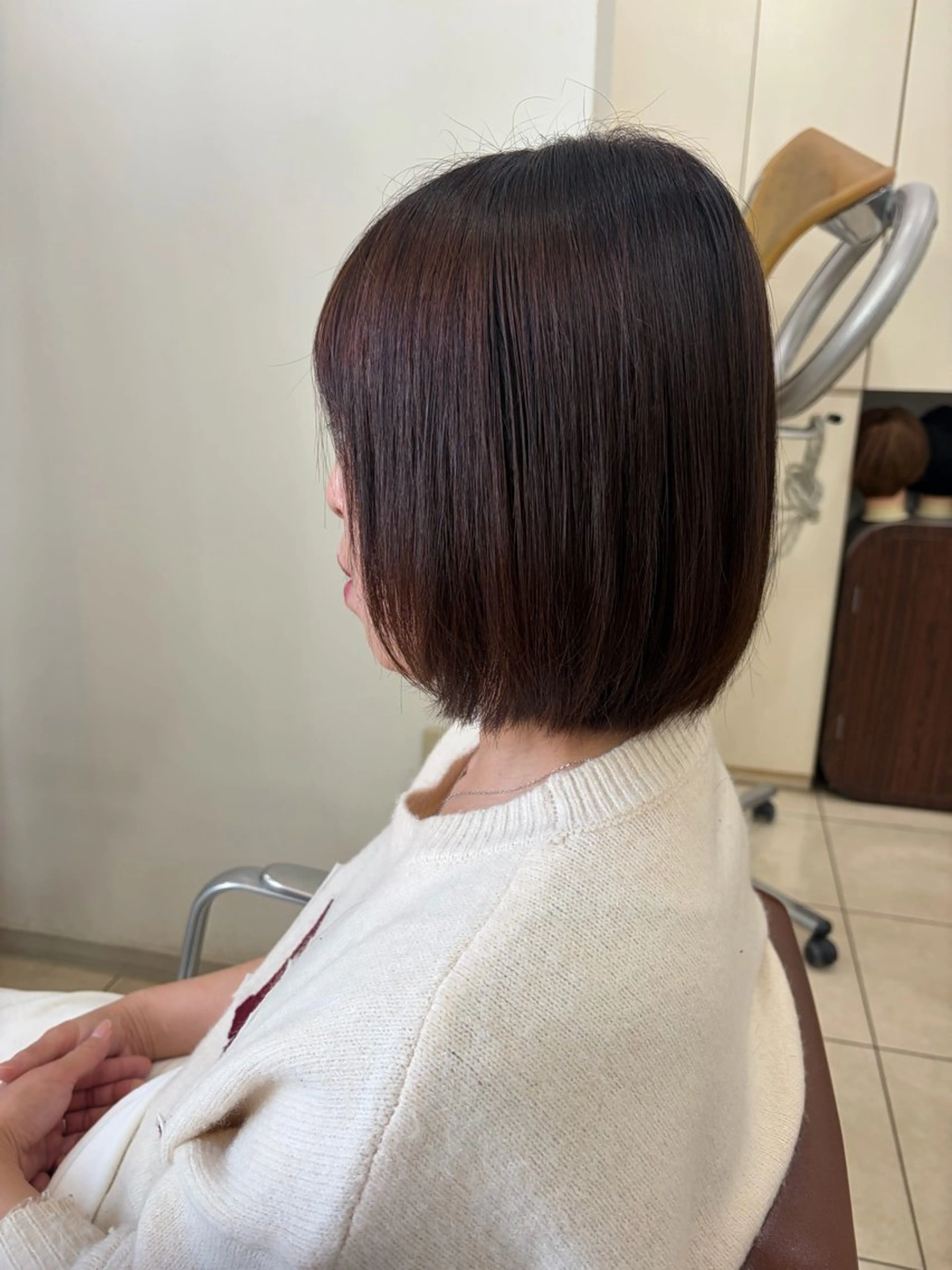 ショート ボブ 伸ばしかけ レイヤーカット ショートヘア カット トリートメント Rapt  ARMS 滝沢 南のヘアスタイル