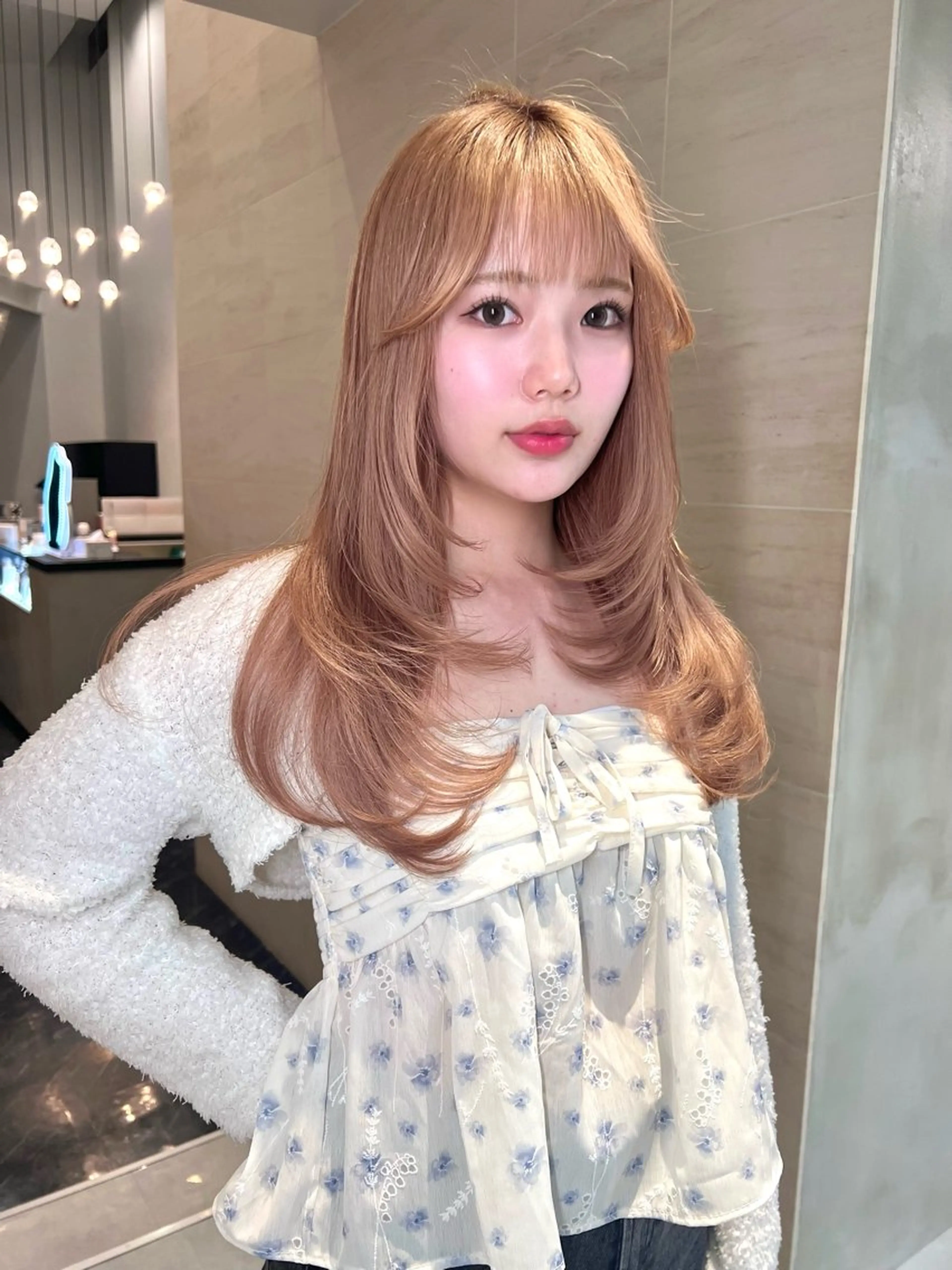 ロング ナナ♡レイヤーカット ♡似合わせカラーのヘアスタイル