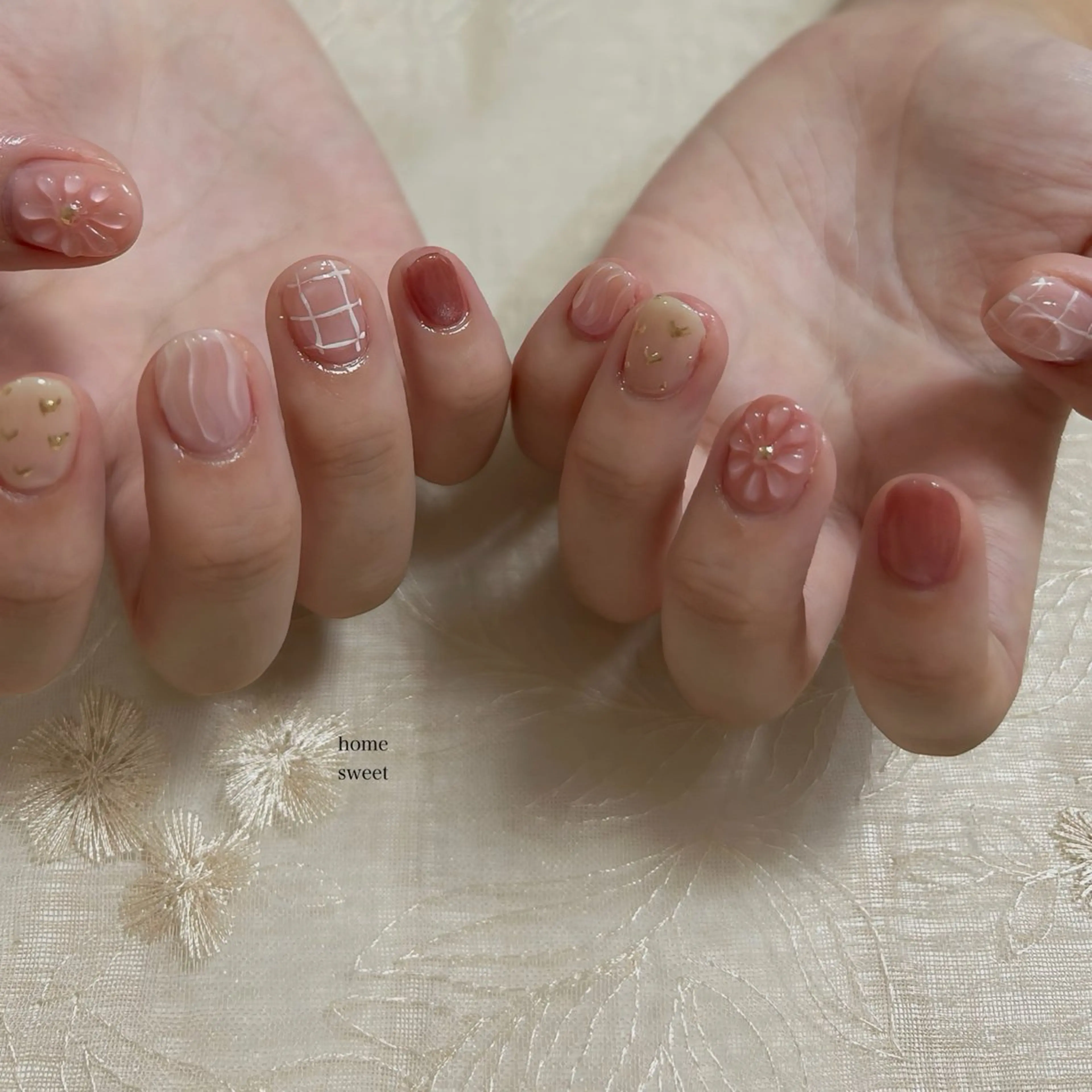 ショート ハンドネイル ショートネイル. Home sweetのネイルデザイン