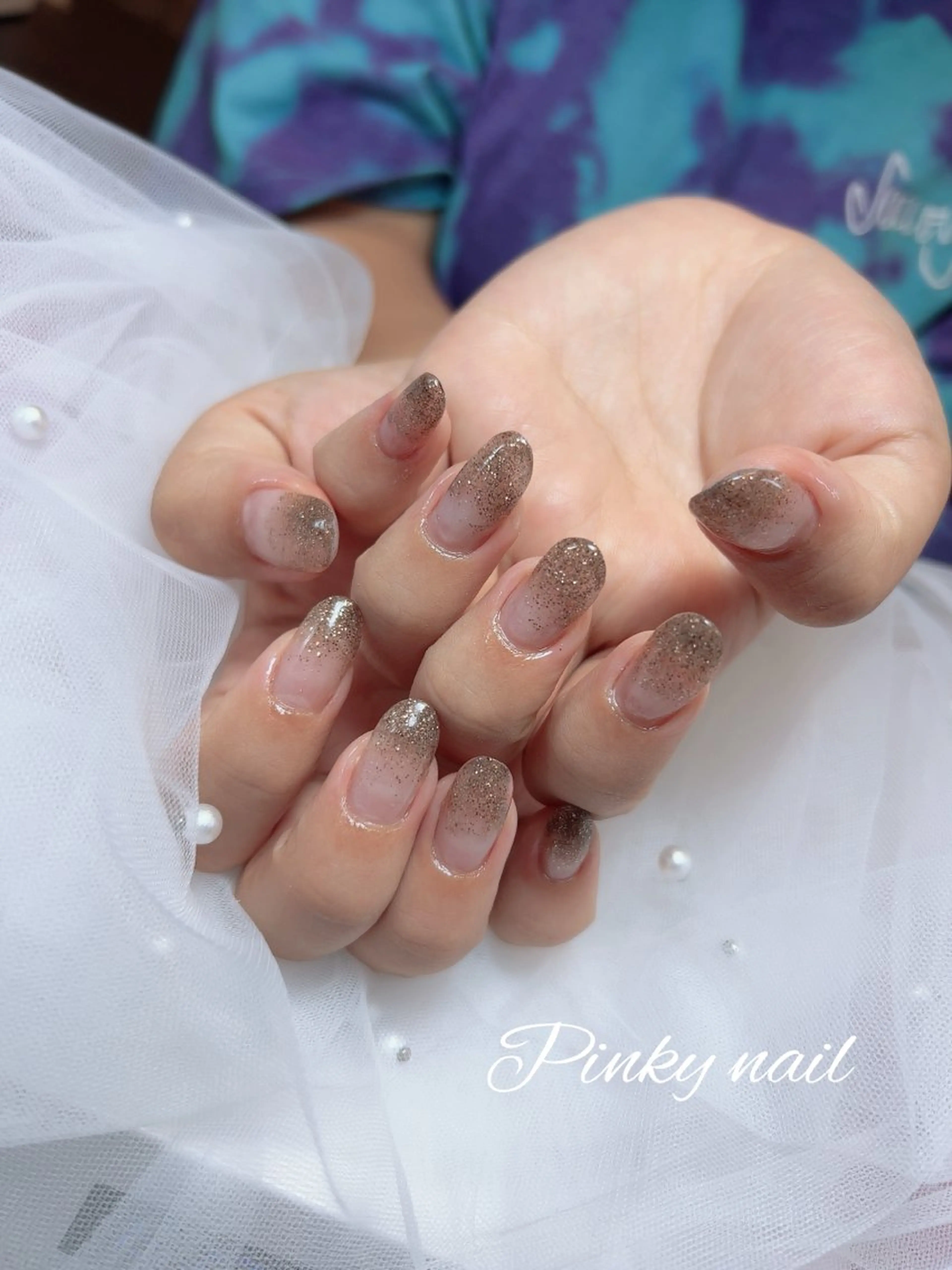 ネイル ラメ(グリッター) ハンドネイル 高野 祐紀のネイルデザイン