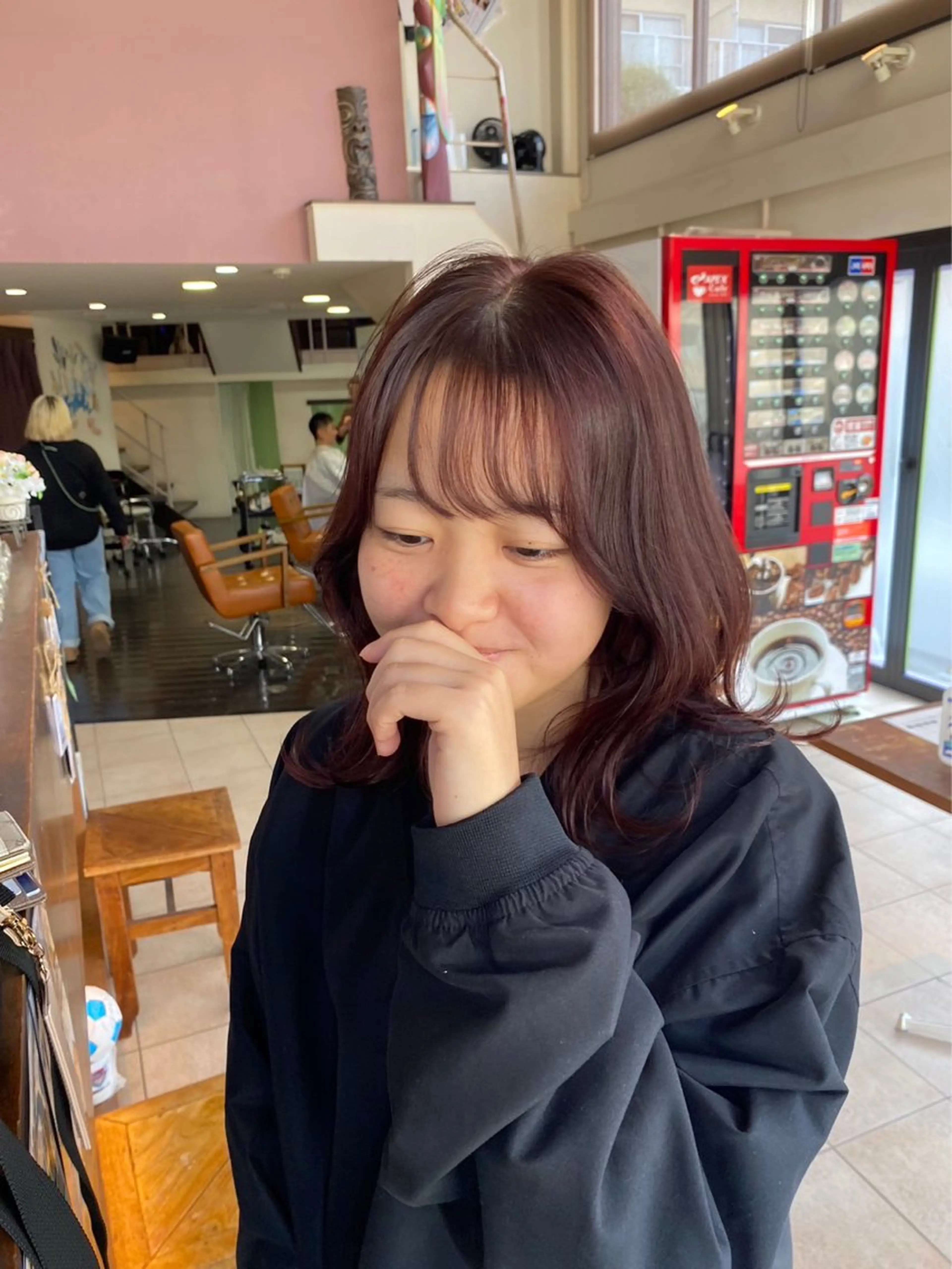 ミディアム カラー カシス ラベンダーカラー AIRFLOW所属・韓国ヘア ユイカのヘアスタイル